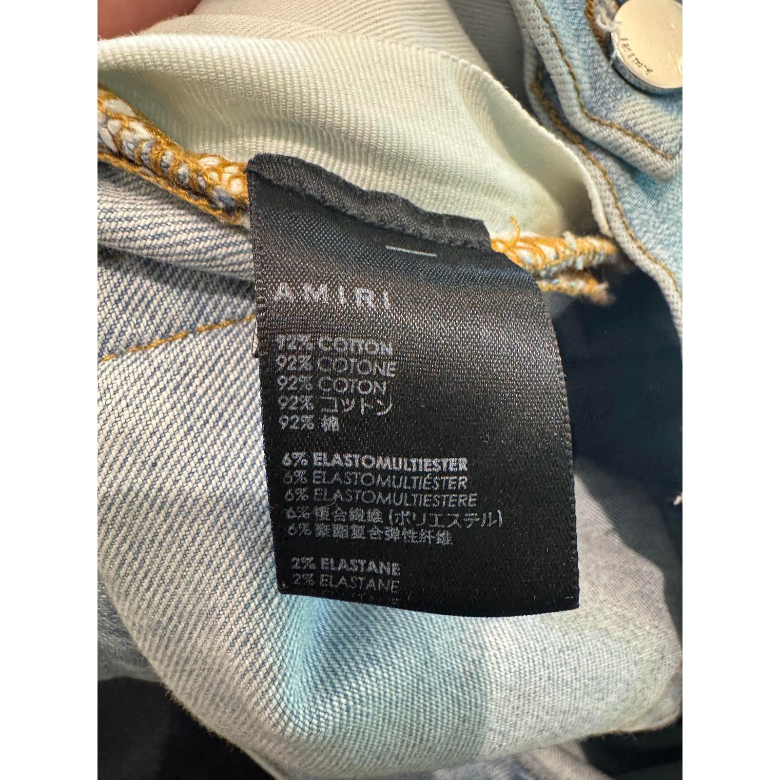 Amiri Amiri Light Wash Blue Chemist Jeans Size US 30 / EU 46 - 10 Thumbnail