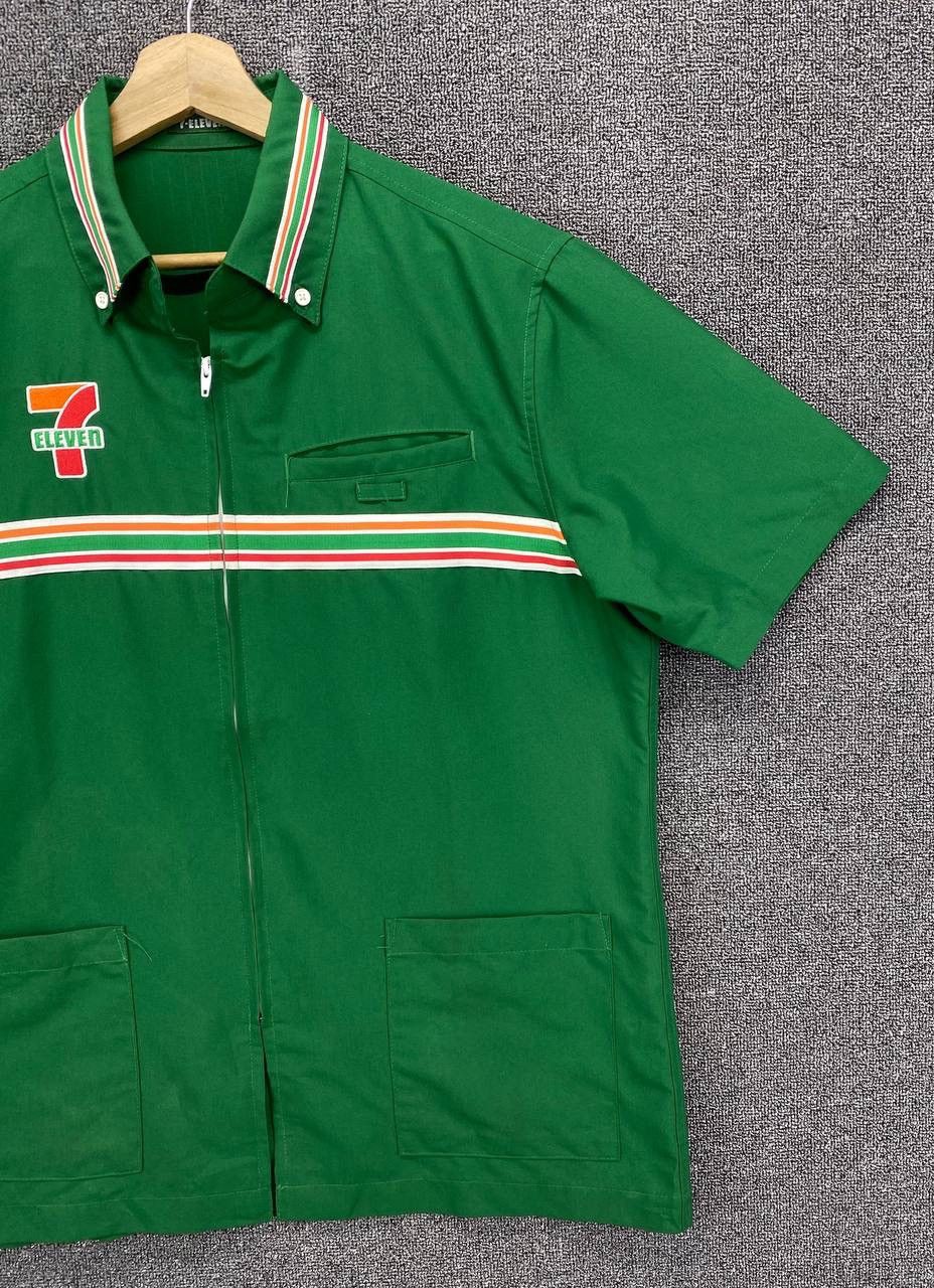 Japanese Brand × Vintage Vintage 90's 7 ELEVEN Uniform Workwear Zip Up Jacket Size US L / EU 52-54 / 3 - 4 Thumbnail