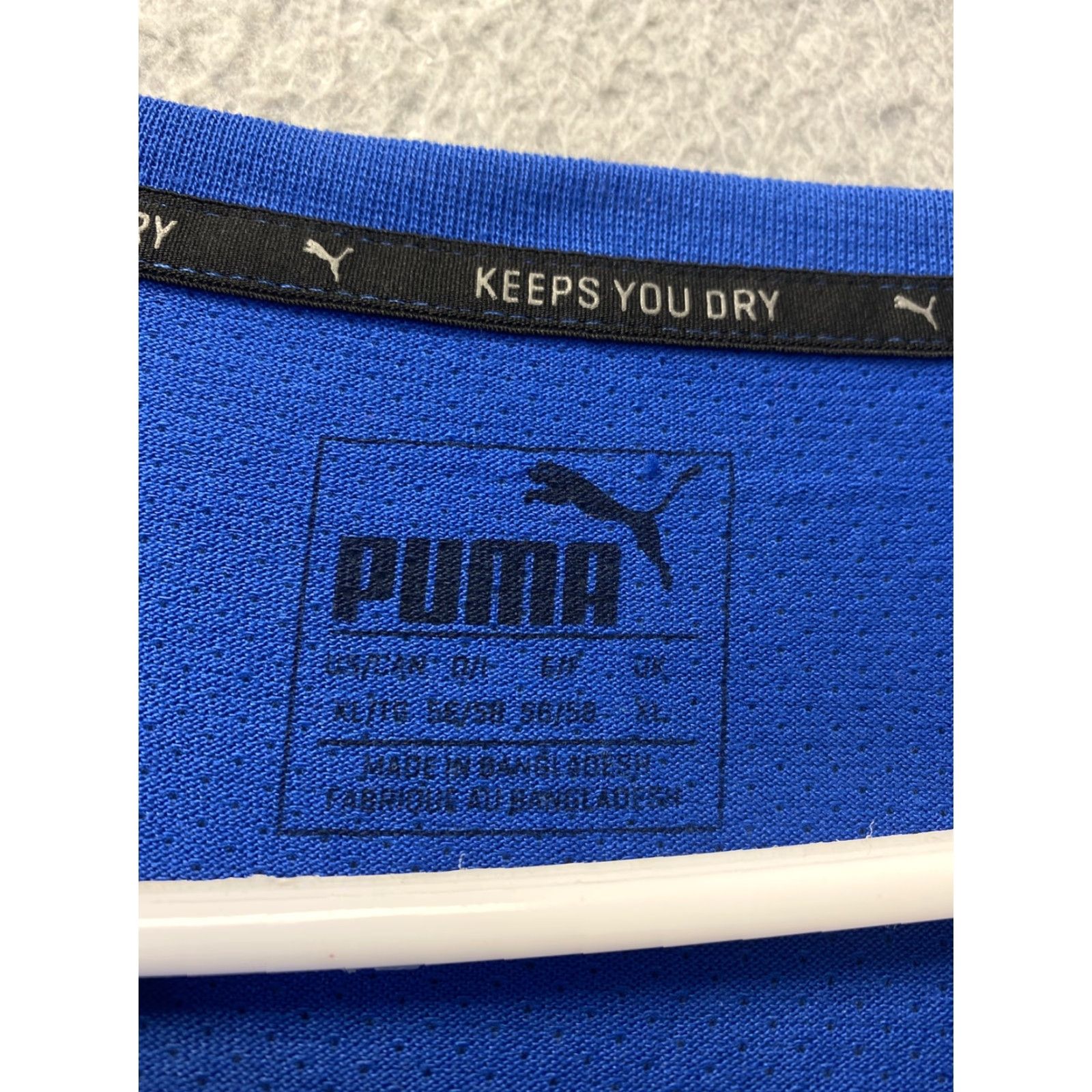 Puma PUMA T-Shirt Men Extra Large Blue Logo Short Sleeve Casual All Seasons Knit 2010s Size US XL / EU 56 / 4 - 4 Thumbnail