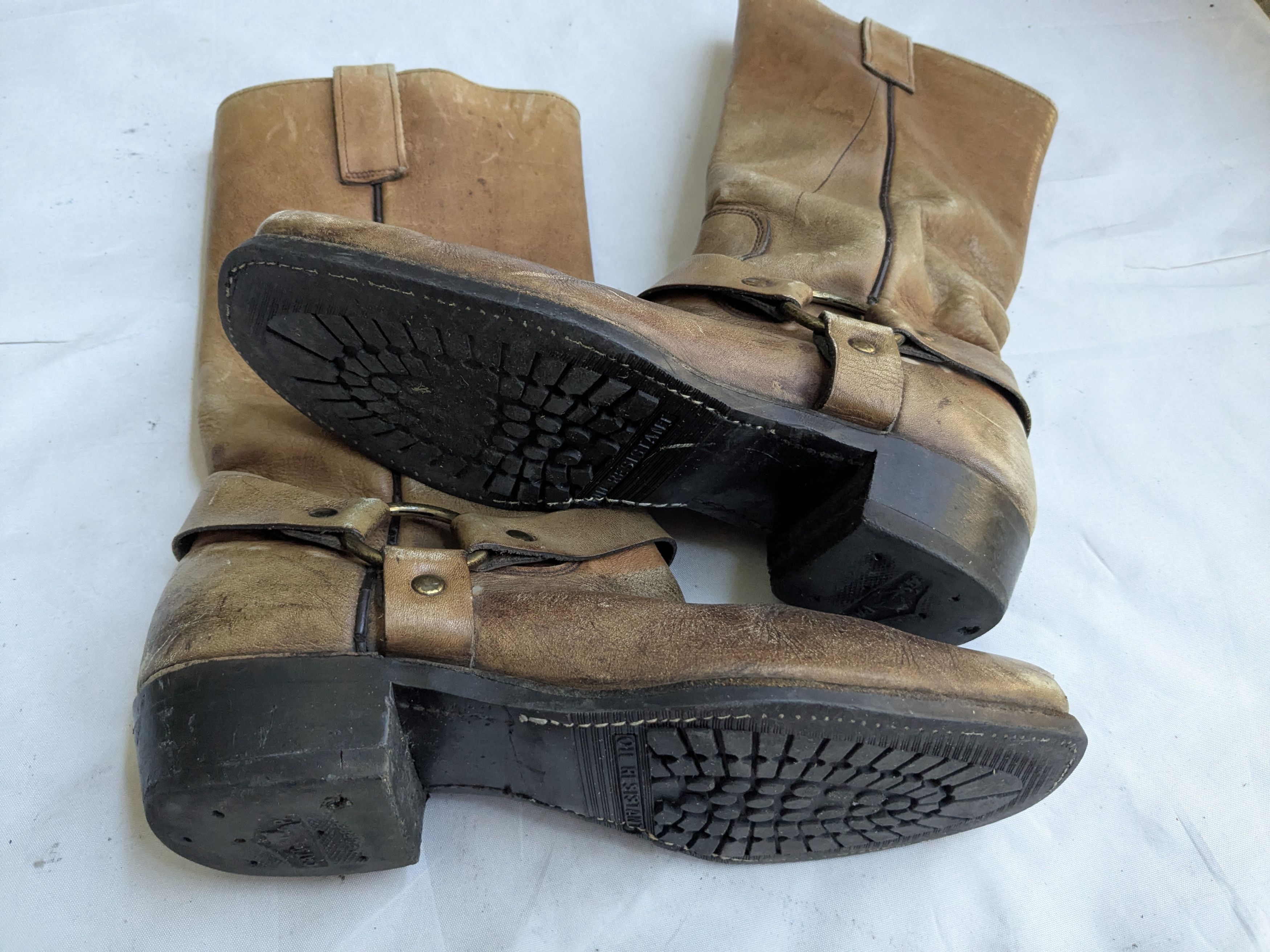 Frye Frye Harness Boots Brown Leather 8 Motorcycle Biker Size US 8 / EU 41 - 9 Thumbnail