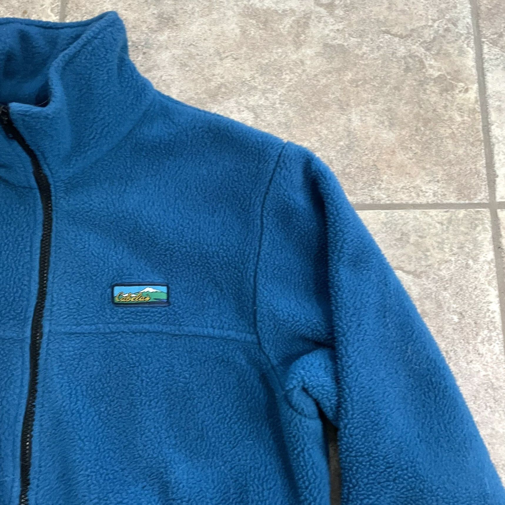 Vintage VINTAGE Cabela’s Blue Long sleeve zip-up Thick FLEECE jacket Womens L Size Size L / US 10 / IT 46 - 2 Thumbnail