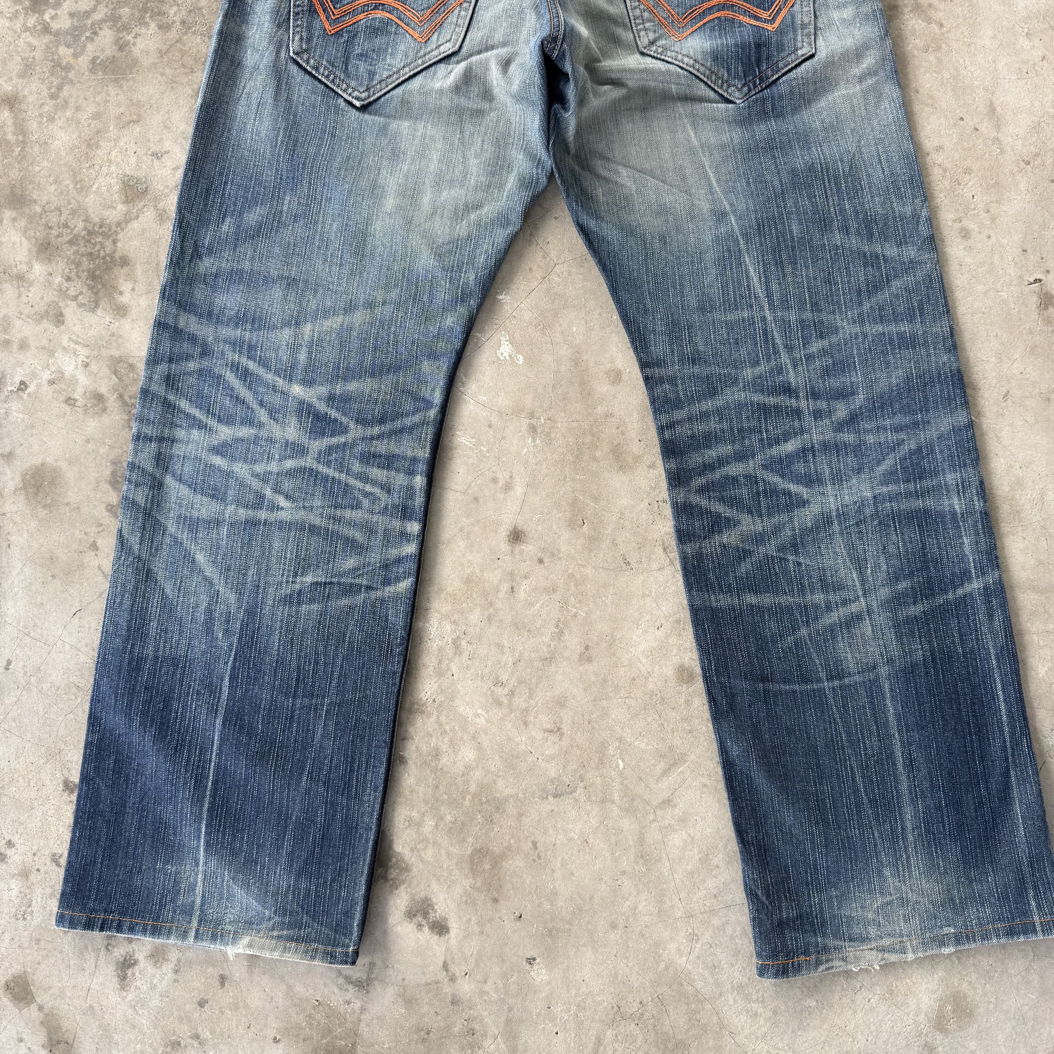 Edwin W38x30 Vintage Edwin Faded Ripped Denim Jean Pants Size US 38 / EU 54 - 11 Thumbnail