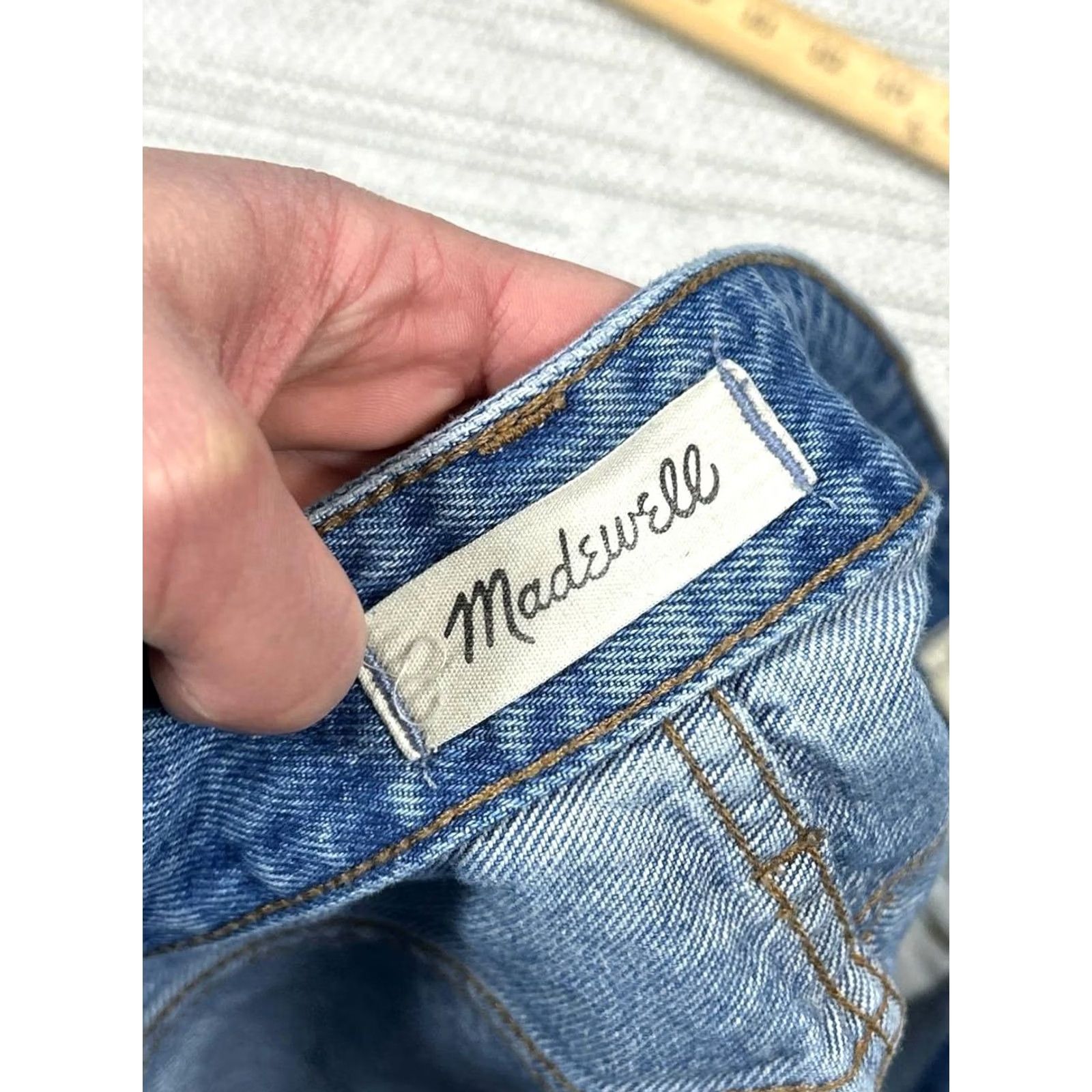 Madewell Madewell Shorts Womens Blue Denim Cut Off Distressed High Rise Relaxed Fit Size 29 Size 29" - 7 Thumbnail
