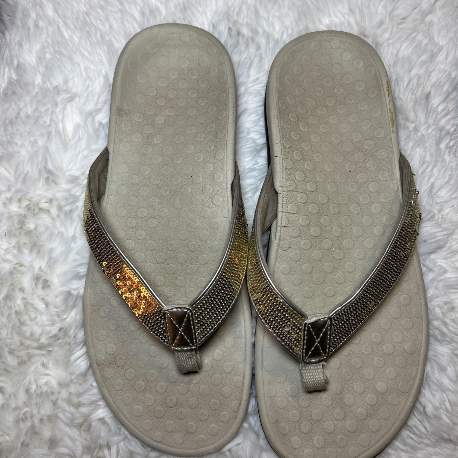 Vionic VIONIC Dillon Shine Toe Post Women’s Sz10 Flip Flop Sandal Size US 10 / IT 40 - 8 Thumbnail