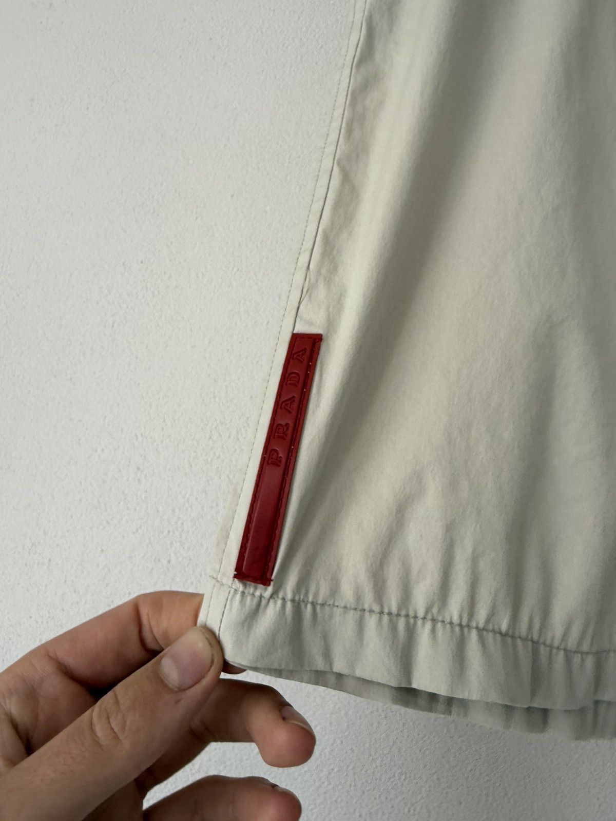 Prada Prada Sport Beige Technical Shorts with Red Tab Size US 30 / EU 46 - 4 Thumbnail