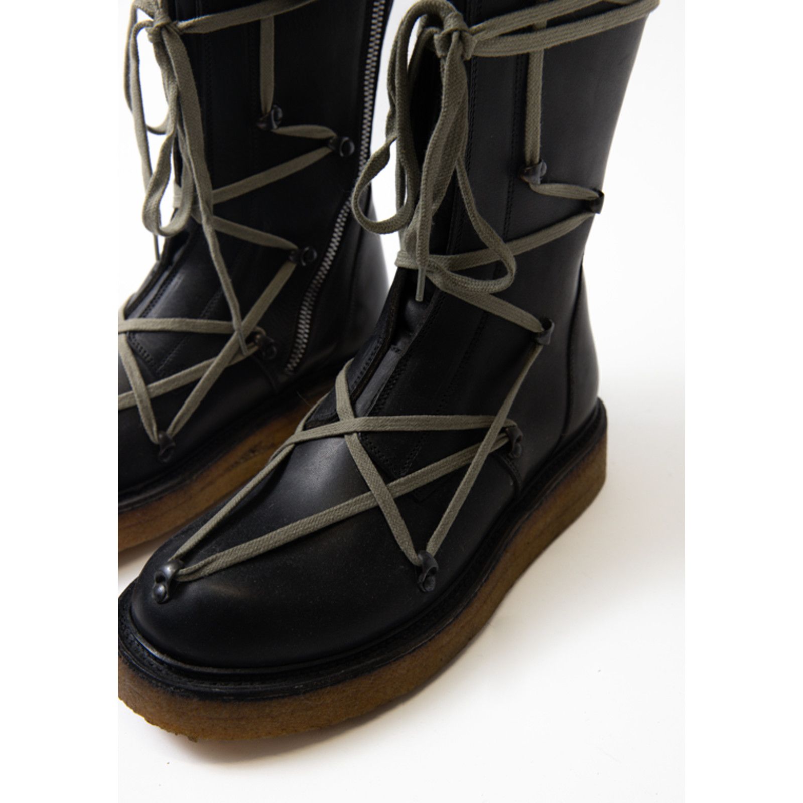 Rick Owens FW17 Glitter "Lego" Megalace Boots Size US 9.5 / EU 42-43 - 3 Thumbnail