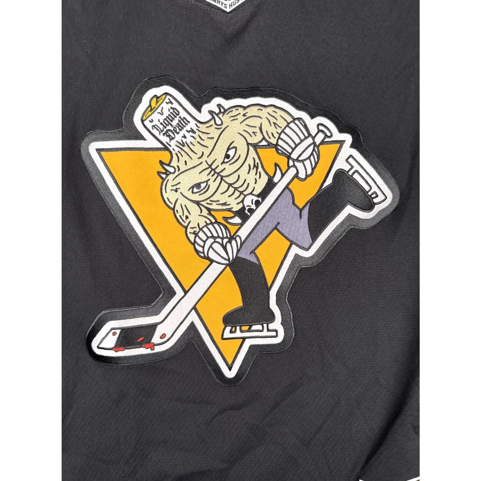 Vintage Liquid Death x Puck Hcky Hockey Jersey Mens Small Black 66 Logo Graphic Penguins Size US S / EU 44-46 / 1 - 7 Thumbnail