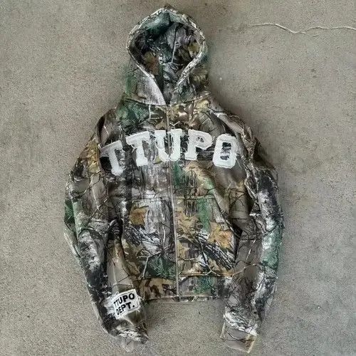 Other Letter Zipper Camo Hoodies Size US XXL / EU 58 / 5 - 5 Thumbnail