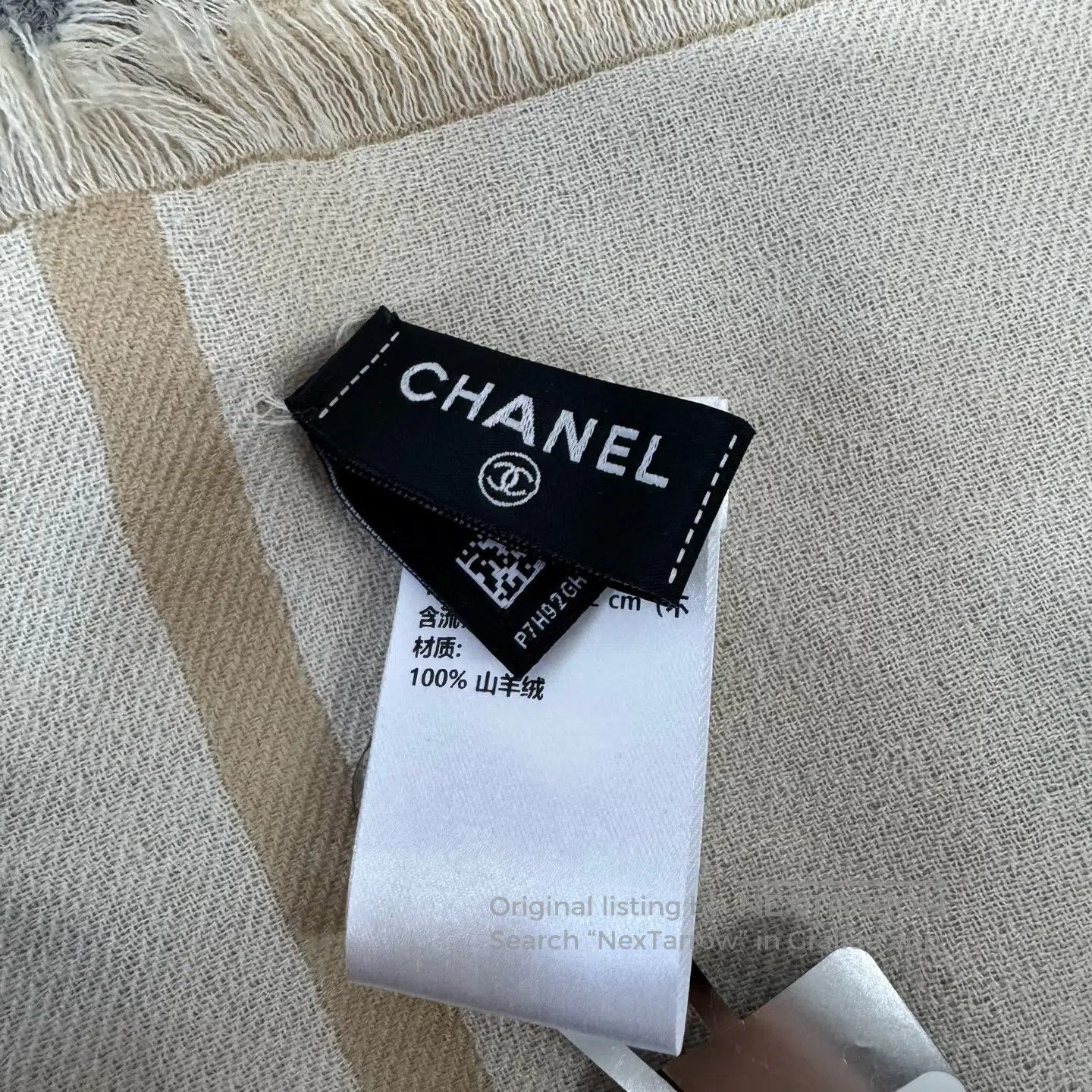 Chanel Chanel 25P double-C letter, cashmere scarf| Size ONE SIZE - 4 Thumbnail