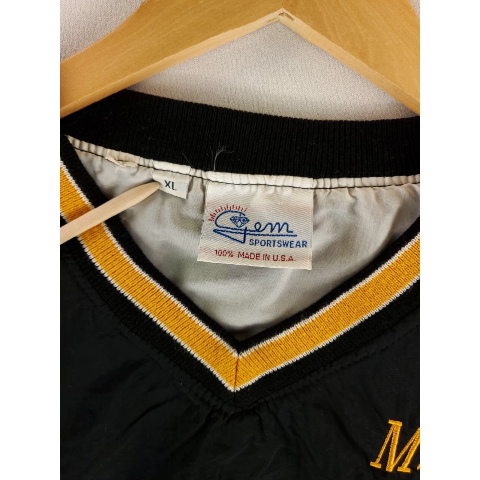 Salem Sportswear VINTAGE Gem Sportswear Pittsburgh Steelers Pullover Warm Up Mens XL Black 70s 80s Matz Gem Sportswear Size US XL / EU 56 / 4 - 5 Thumbnail