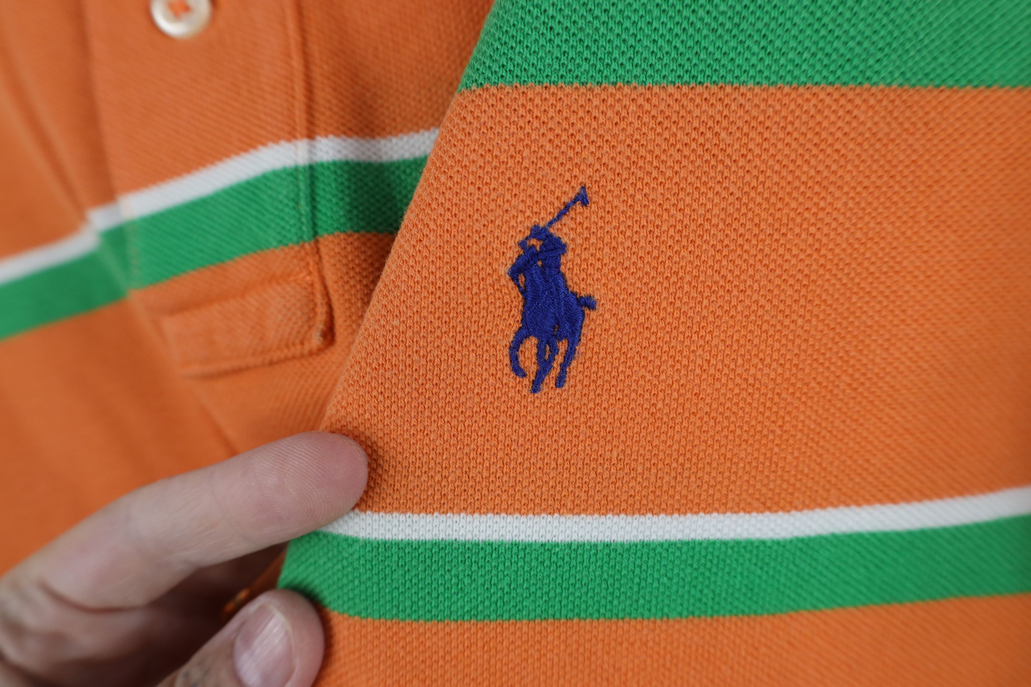 Ralph Lauren Vintage Ralph Lauren Striped Pique Cotton Golf Polo Shirt Size US M / EU 48-50 / 2 - 4 Thumbnail