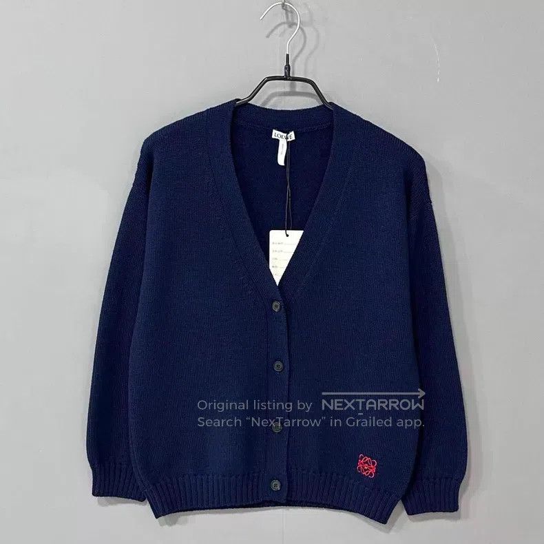 Loewe Loewe Solid Color Embroidered Logo Wool Cardigan Size M / US 6-8 / IT 42-44 - 1 Thumbnail