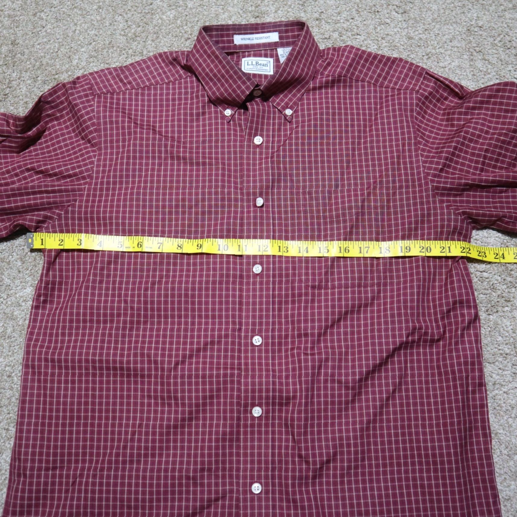 Vintage VINTAGE L.L. Bean Shirt Plaid Button-Up Mens 15.5 35 Red Check-Pattern Casual Size US M / EU 48-50 / 2 - 4 Thumbnail