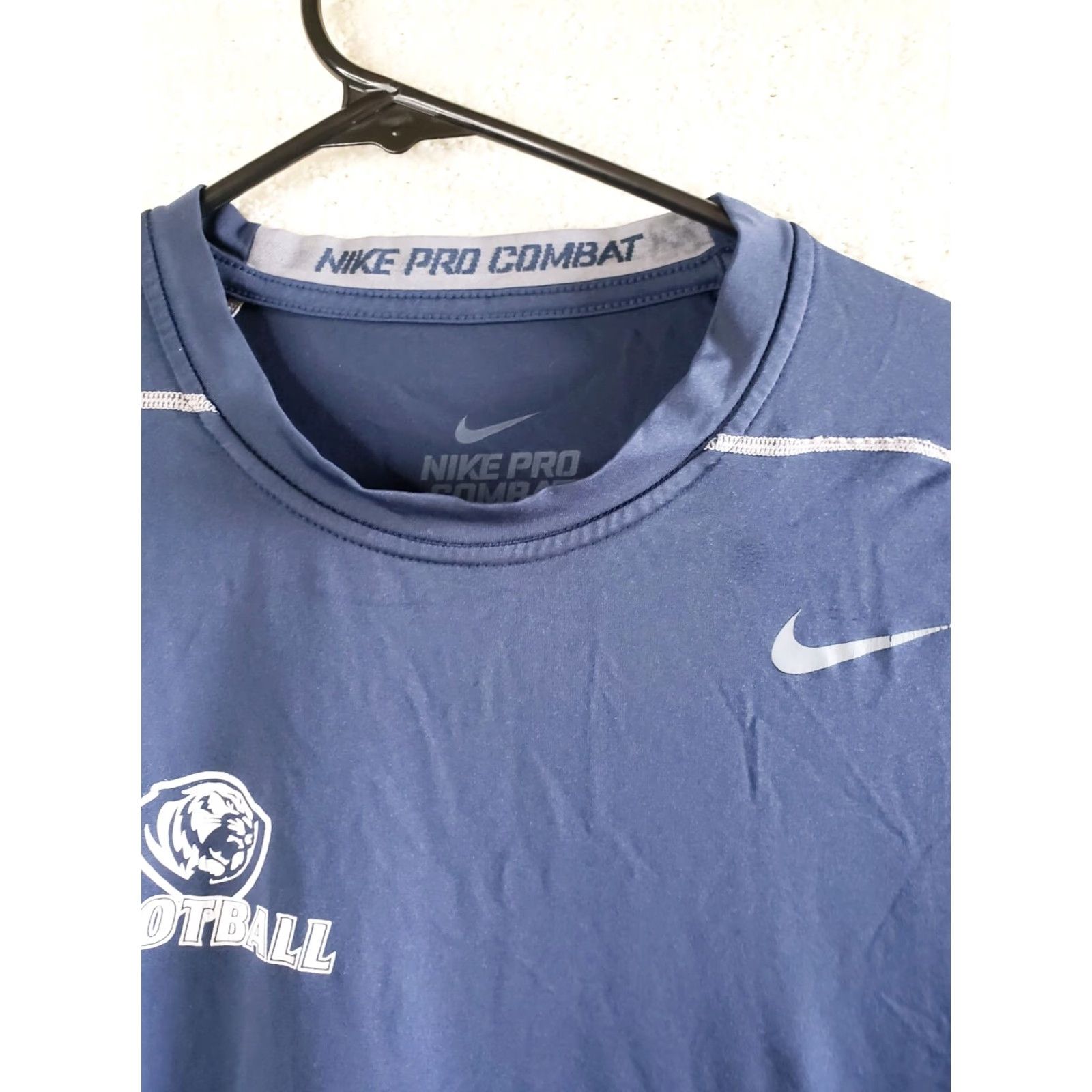 Nike Nike Pro Combat Dri-FIT Compression Men’s Large Navy Short Sleeve Athletic Shirt Size US L / EU 52-54 / 3 - 6 Thumbnail