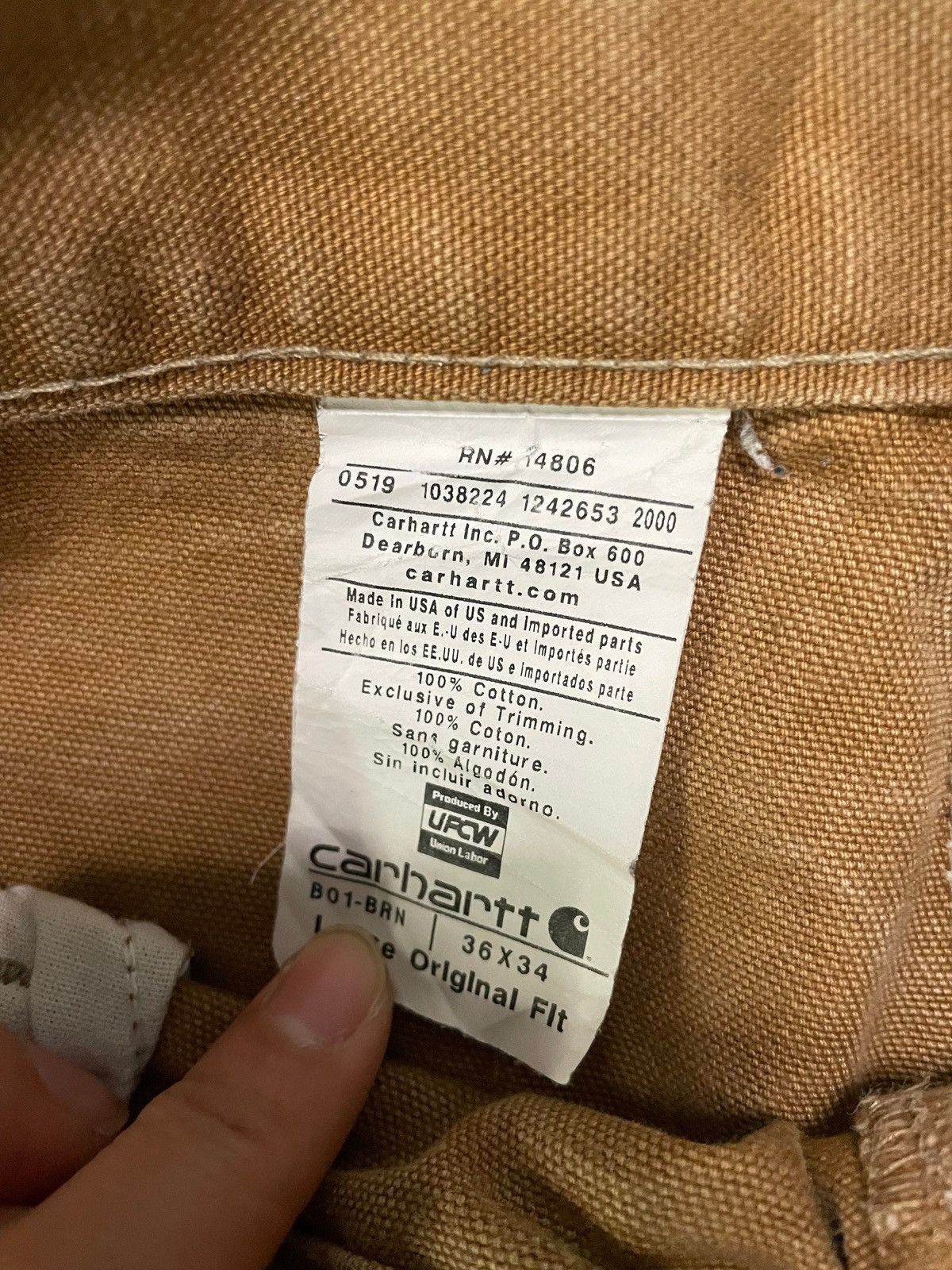 Carhartt Carhartt double knees tan pants Size US 36 / EU 52 - 4 Thumbnail