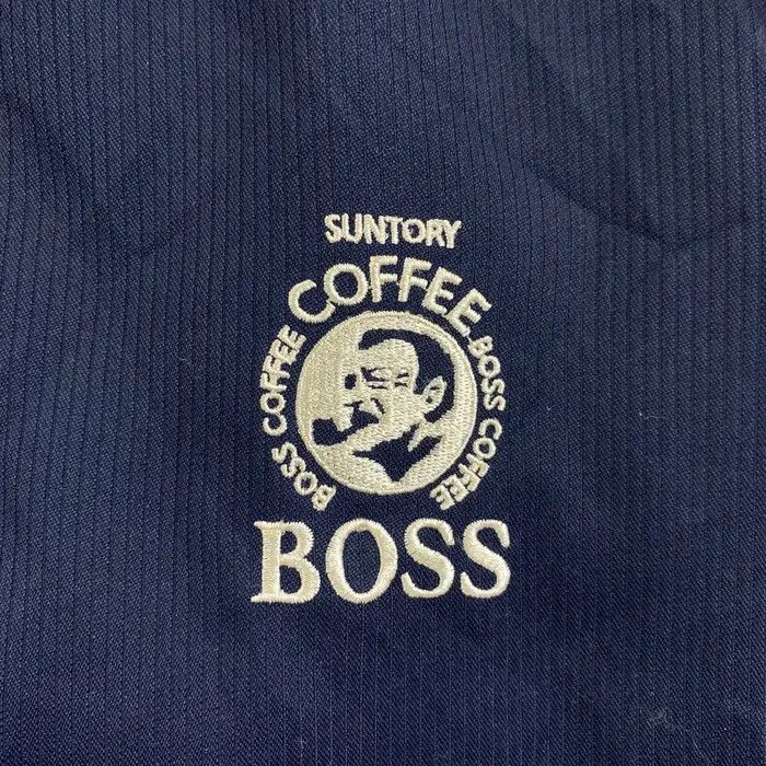 Vintage Vtg 90’ SUNTORY BOSS COFFEE Leather Varsity Jacket Trench Size US XL / EU 56 / 4 - 8 Thumbnail