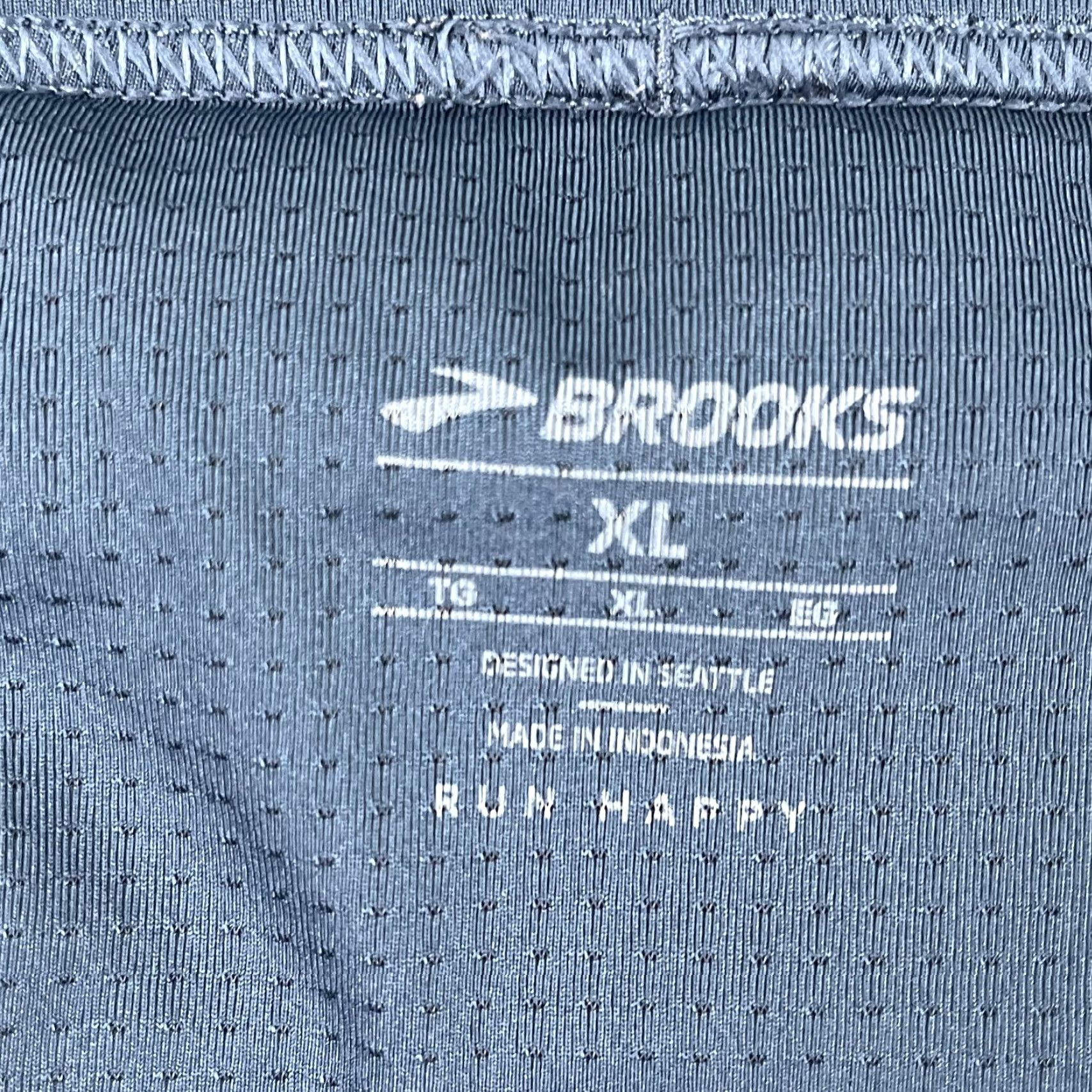 Brooks Brooks Athletic Shorts Mens XL / 4.5" Lined Indigo Rush Blue Gray Running Training Sherpa Geometric Pattern Casual Activewear Size US 36 / EU 52 - 3 Thumbnail