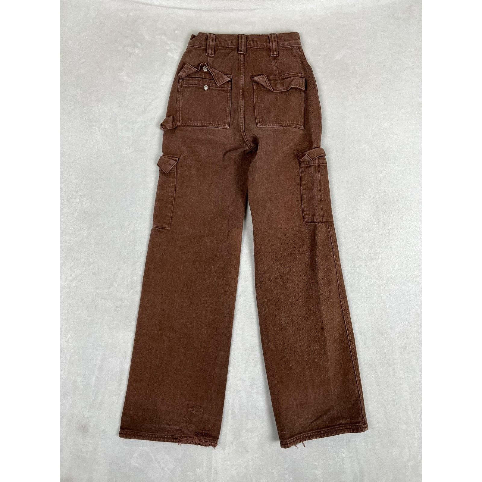 Pacsun PacSun Ultra High Rise Flare Carpenter Jeans Womens 22 Brown Size 40" / US 18 - 9 Thumbnail