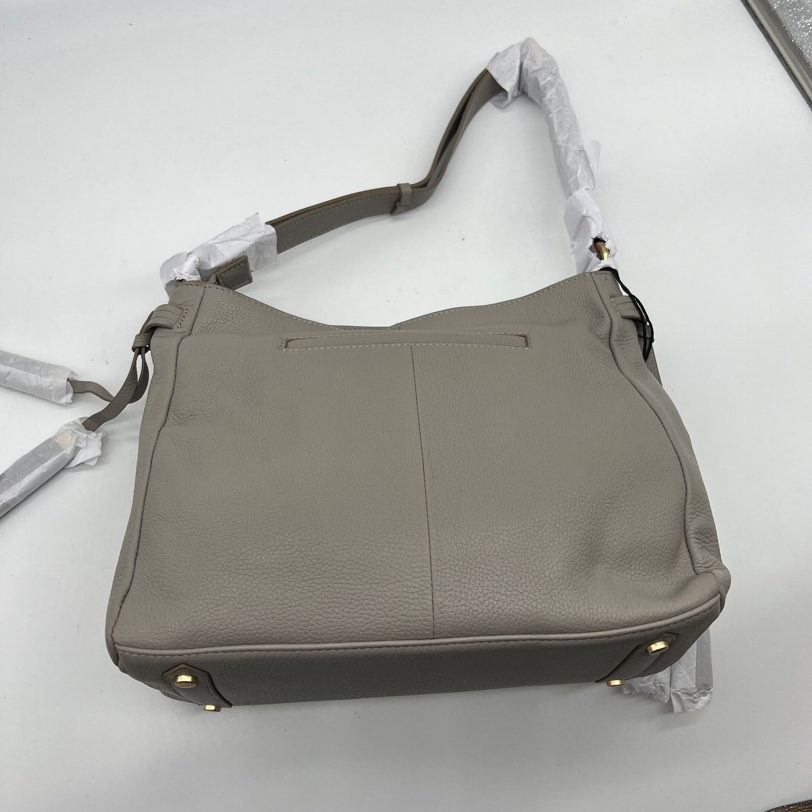 Other LODIS Womens Purse Texas Leather Grayson Shoulder Ash Gray Size ONE SIZE - 15 Thumbnail