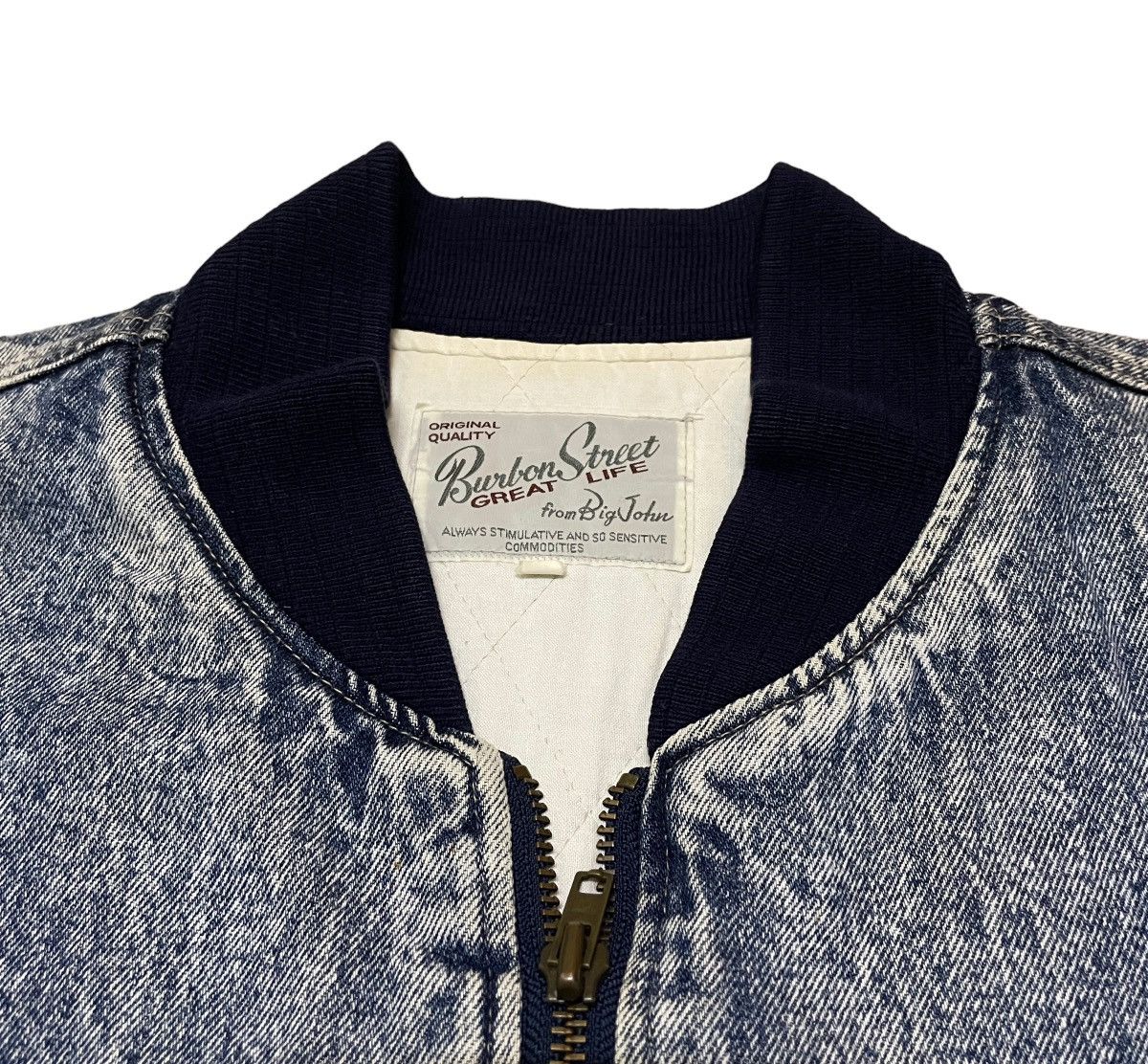 Vintage Vtg Big John MA-1 Flying Man Acid Wash Bomber Jacket 1990s Size US L / EU 52-54 / 3 - 7 Thumbnail