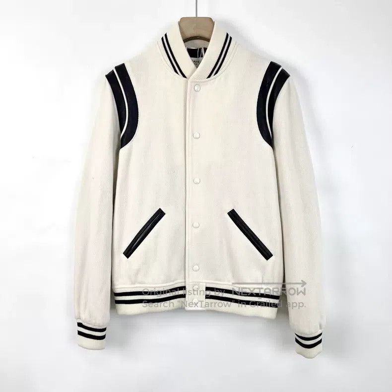 Saint Laurent Paris Saint Laurent Paris Beige Striped Single Breasted Casual L Size US M / EU 48-50 / 2 - 1 Thumbnail