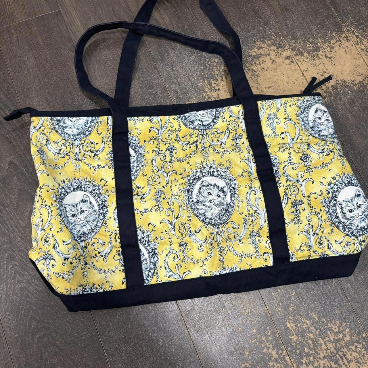Designer Vintage All Over Print Cat Tote Bag 90s Size ONE SIZE - 4 Thumbnail