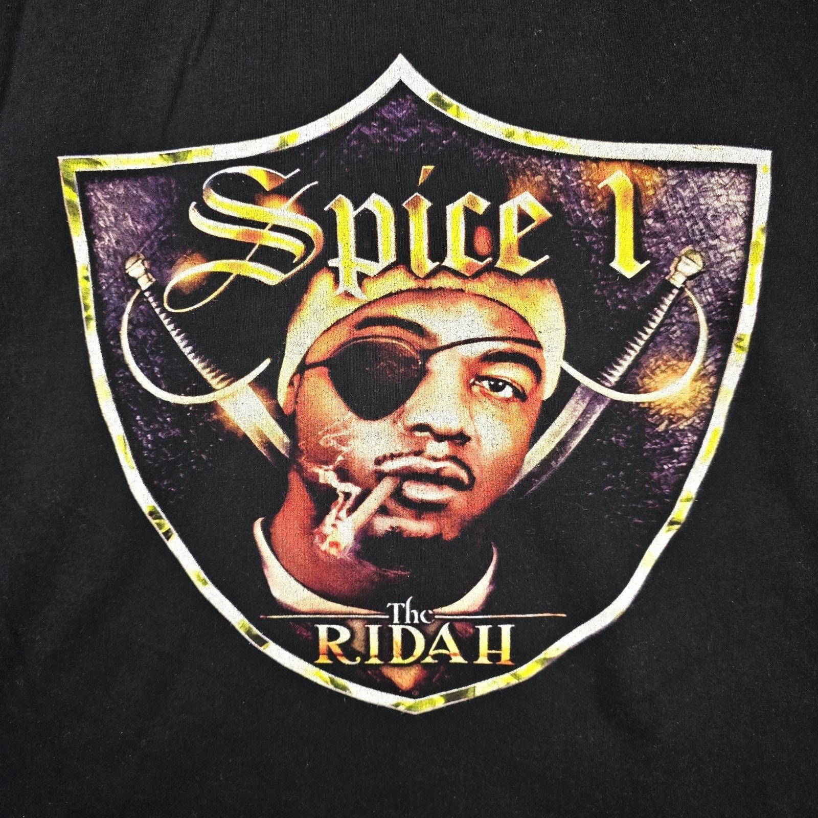 Gildan Spice 1 The Ridah Shirt Large Black Rap Hip Hop Y2K Album Size US L / EU 52-54 / 3 - 2 Thumbnail