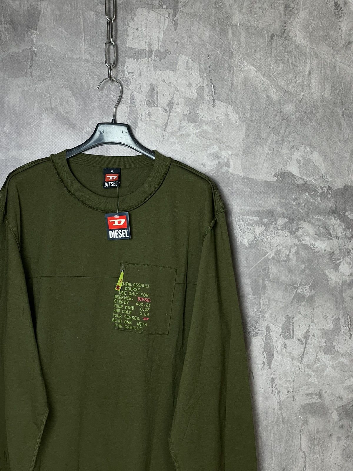 Diesel × Japanese Brand Vintage 90s Diesel Japan Style Rare Retro Long Sleeve Hype Size US XL / EU 56 / 4 - 4 Thumbnail