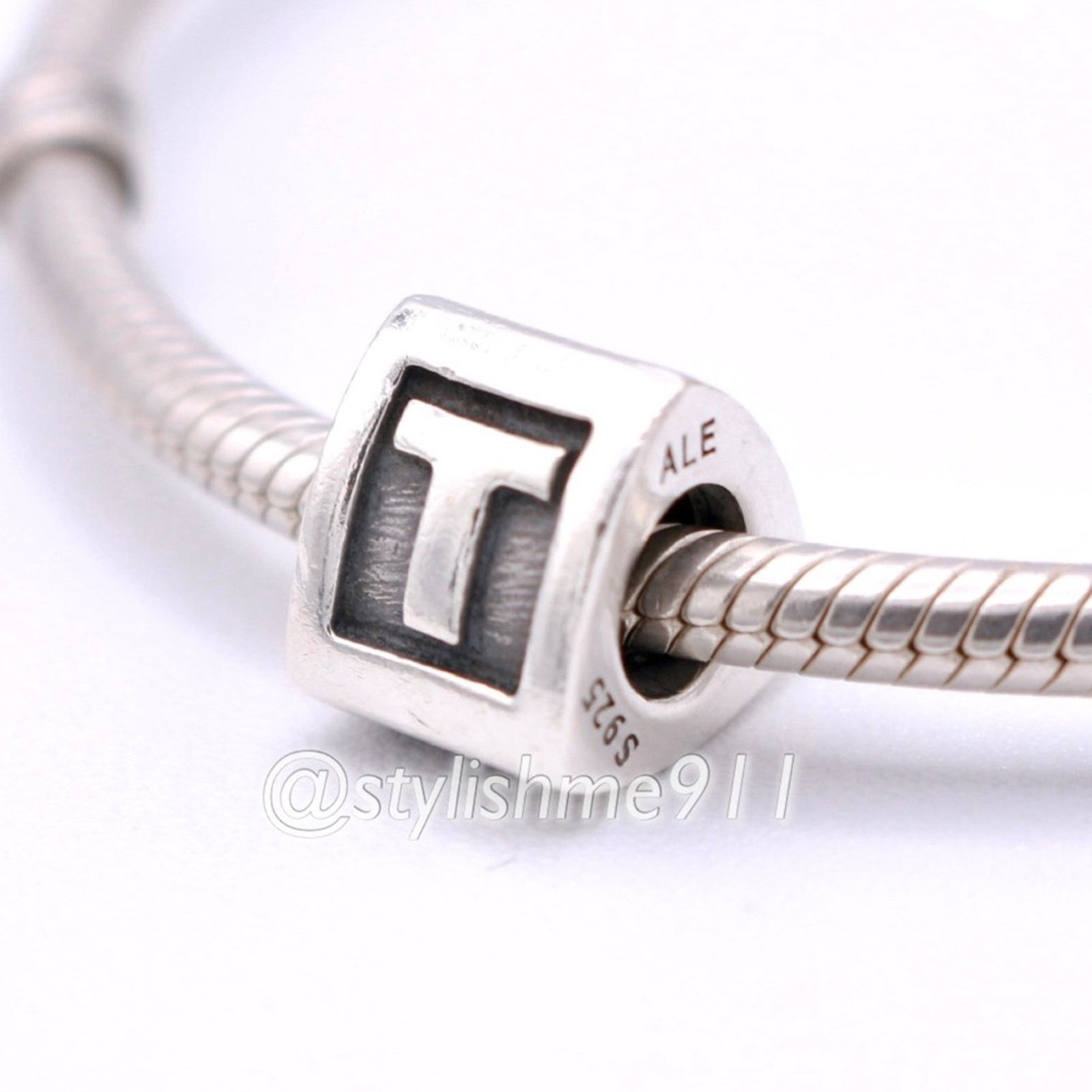 pandora Authentic PANDORA Retired Alphabet Bead - Letter T - 790323T Size ONE SIZE - 1 Thumbnail