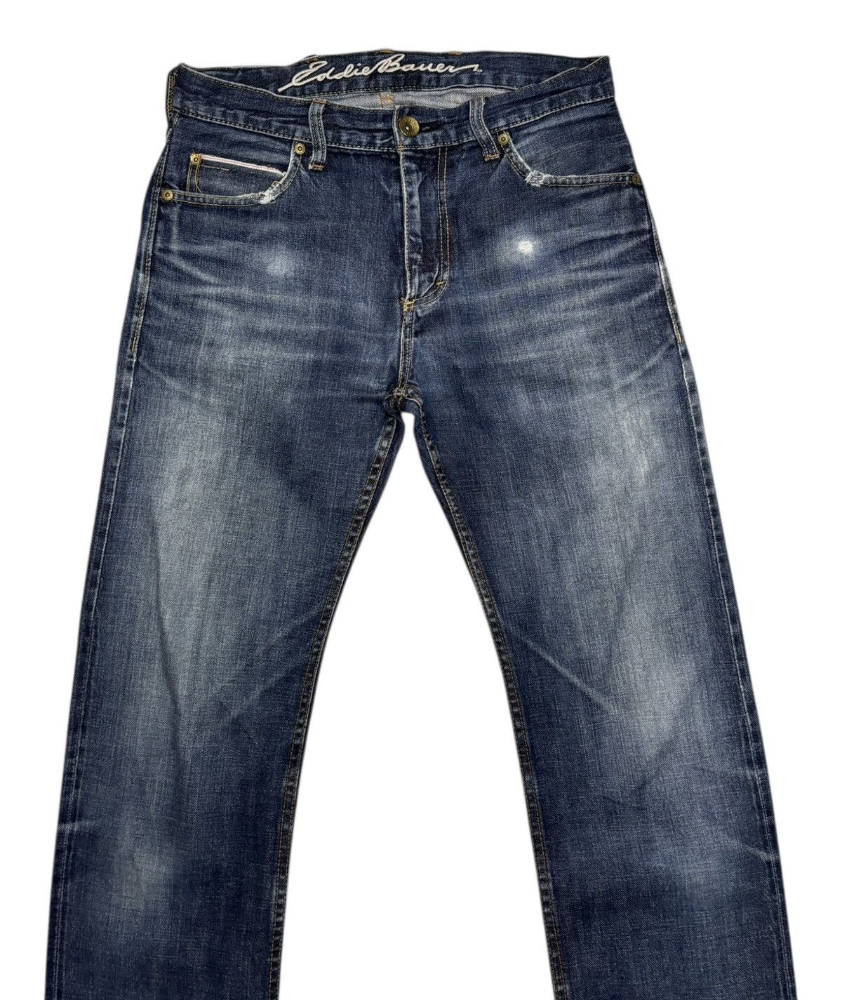 Eddie Bauer × Japanese Brand × Kapital Vintage EDDIE BAUER Selvedge Jeans Distressed Denim Size US 30 / EU 46 - 4 Thumbnail