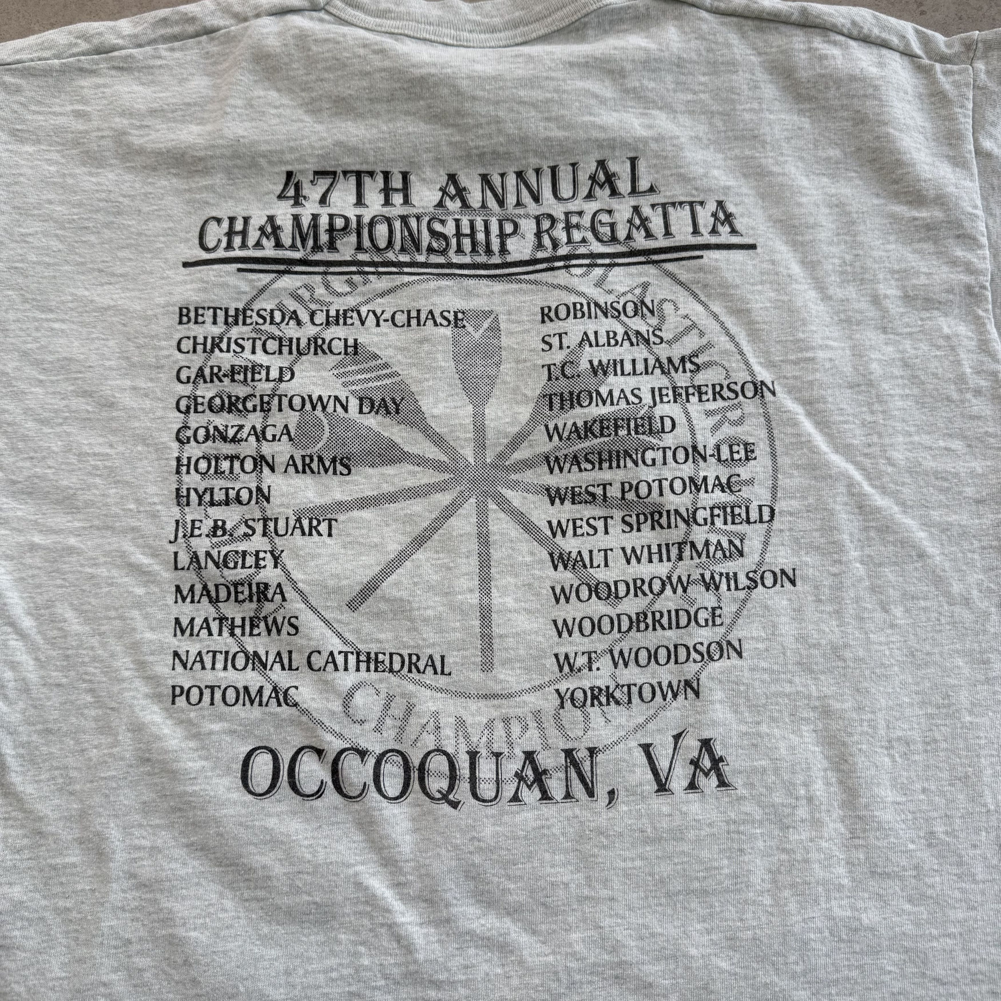 Fruit Of The Loom Vintage 1996 Occoquan Virgina Regatta T Shirt Size US XL / EU 56 / 4 - 4 Thumbnail