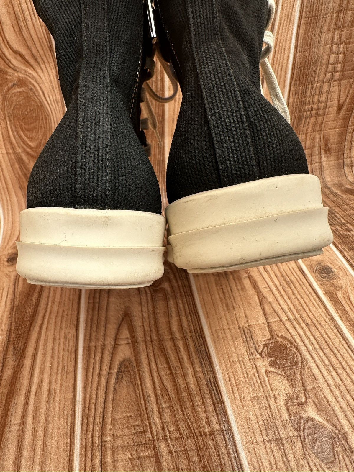Rick Owens Rick Owens DRKSHDW Canvas Ramones High Tops Size US 6 / IT 36 - 22 Thumbnail