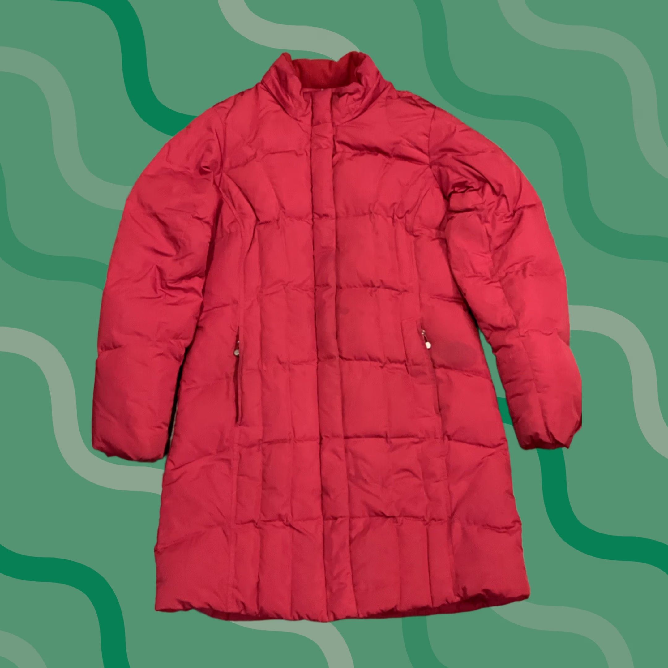 Eddie Bauer Eddie Bauer Women’s M Goose Down Quilted Puffer Coat Jacket Red Puffer D294 Coat Long Black? Size M / US 6-8 / IT 42-44 - 1 Thumbnail