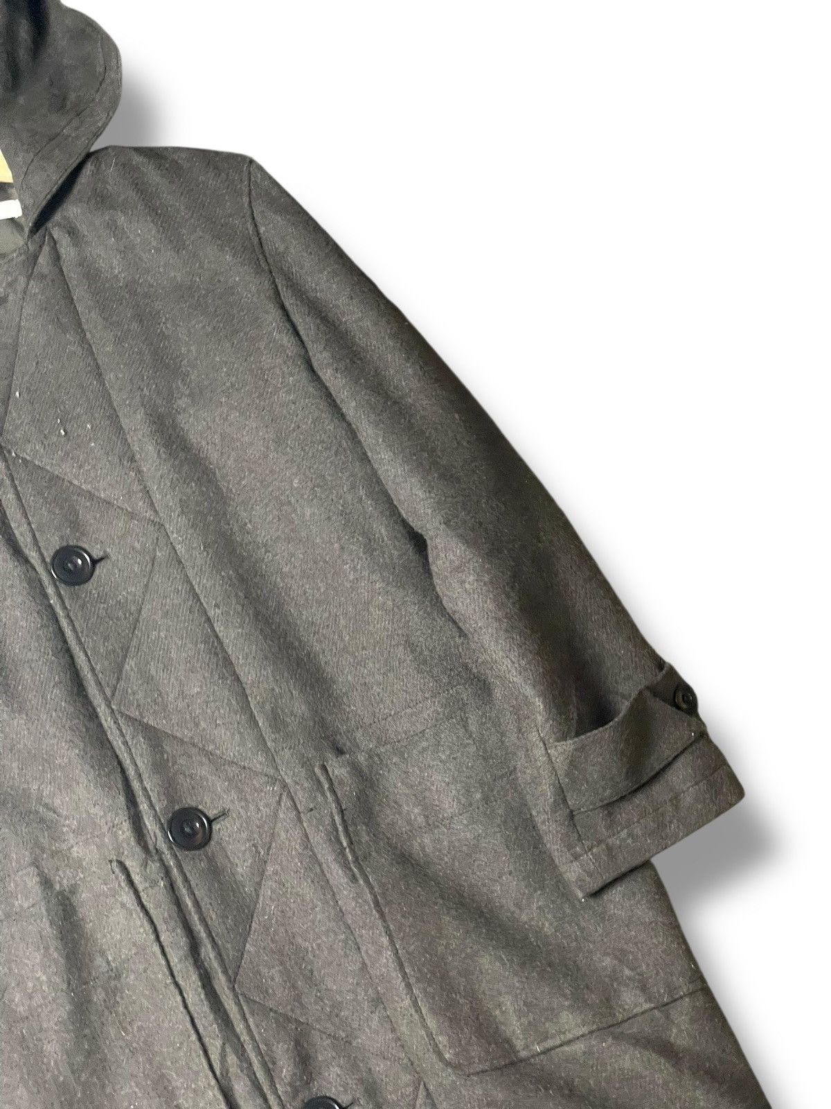Lemaire × Uniqlo × Vintage Uniqlo x Lemaire Wool Overcoat Hoodie (111) Size US L / EU 52-54 / 3 - 3 Thumbnail