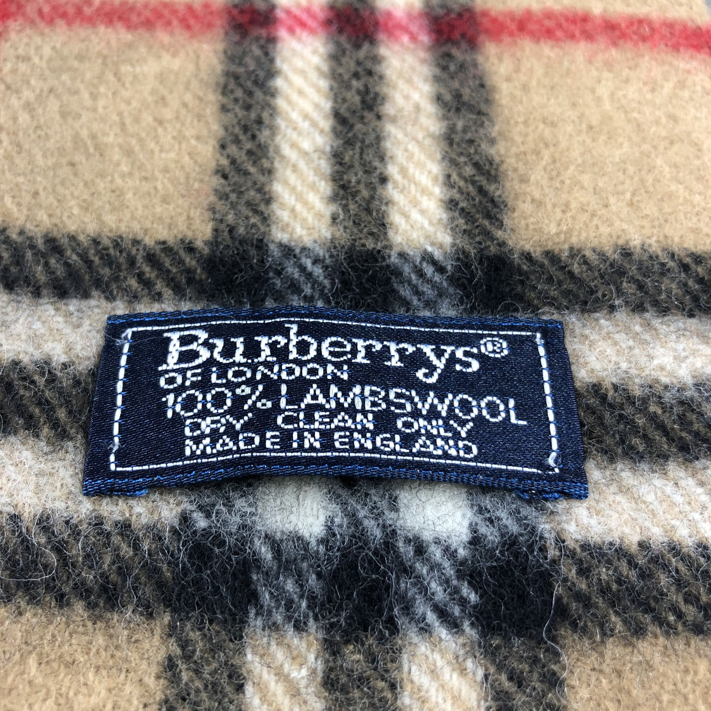 Burberry Burberrys Nova Check Tan Wool Scarf Muffler V792 Size ONE SIZE - 4 Thumbnail
