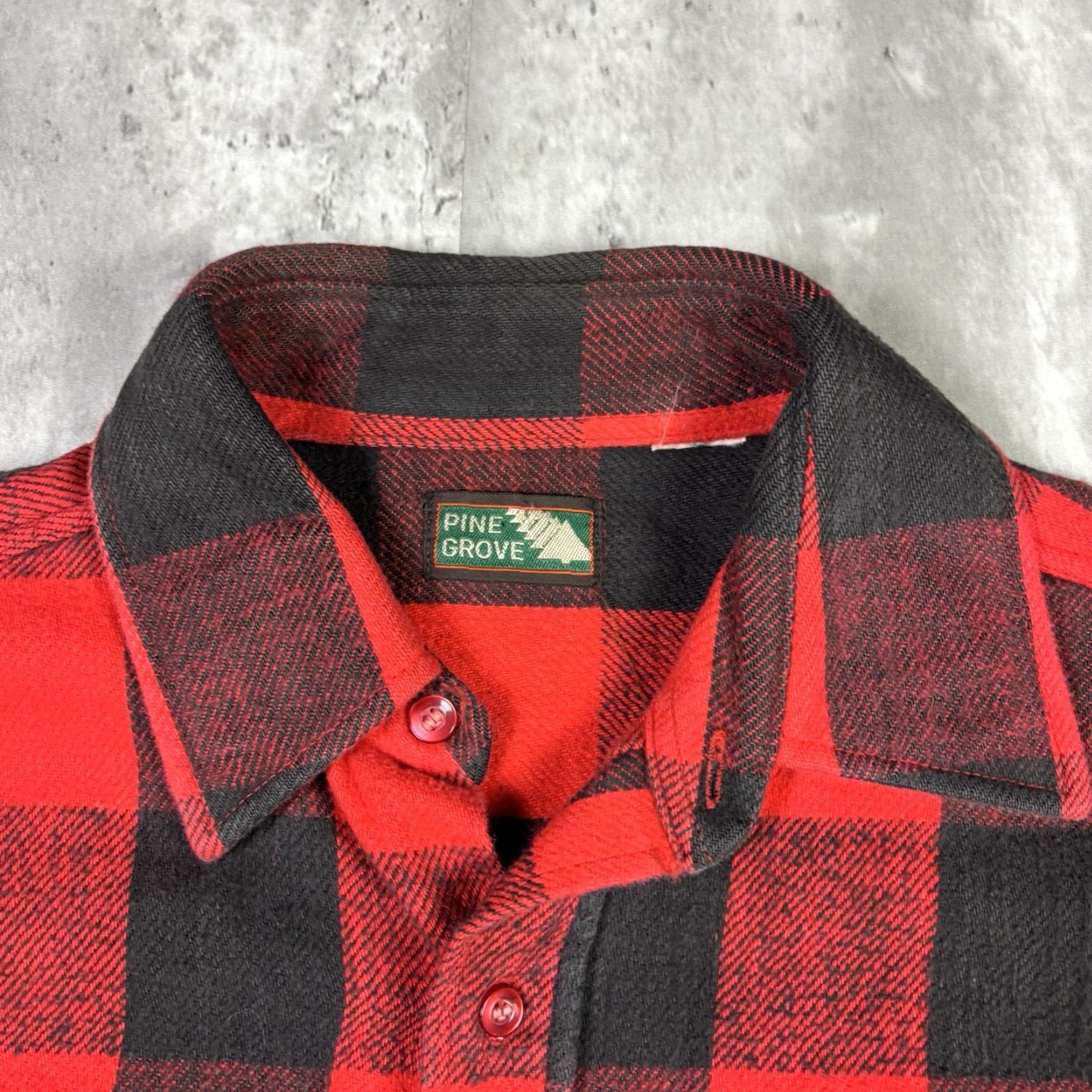 Vintage VINTAGE Pine Grove Flannel Shirt Button Up Cotton Plaid Red Black Large 1990s Mens L Size US L / EU 52-54 / 3 - 5 Thumbnail