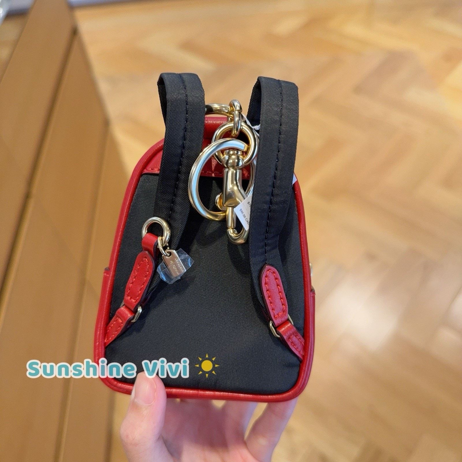 Coach NWT Coach Mini Court Backpack Bag Charm CX066 Denim/Bold Red Size ONE SIZE - 4 Thumbnail