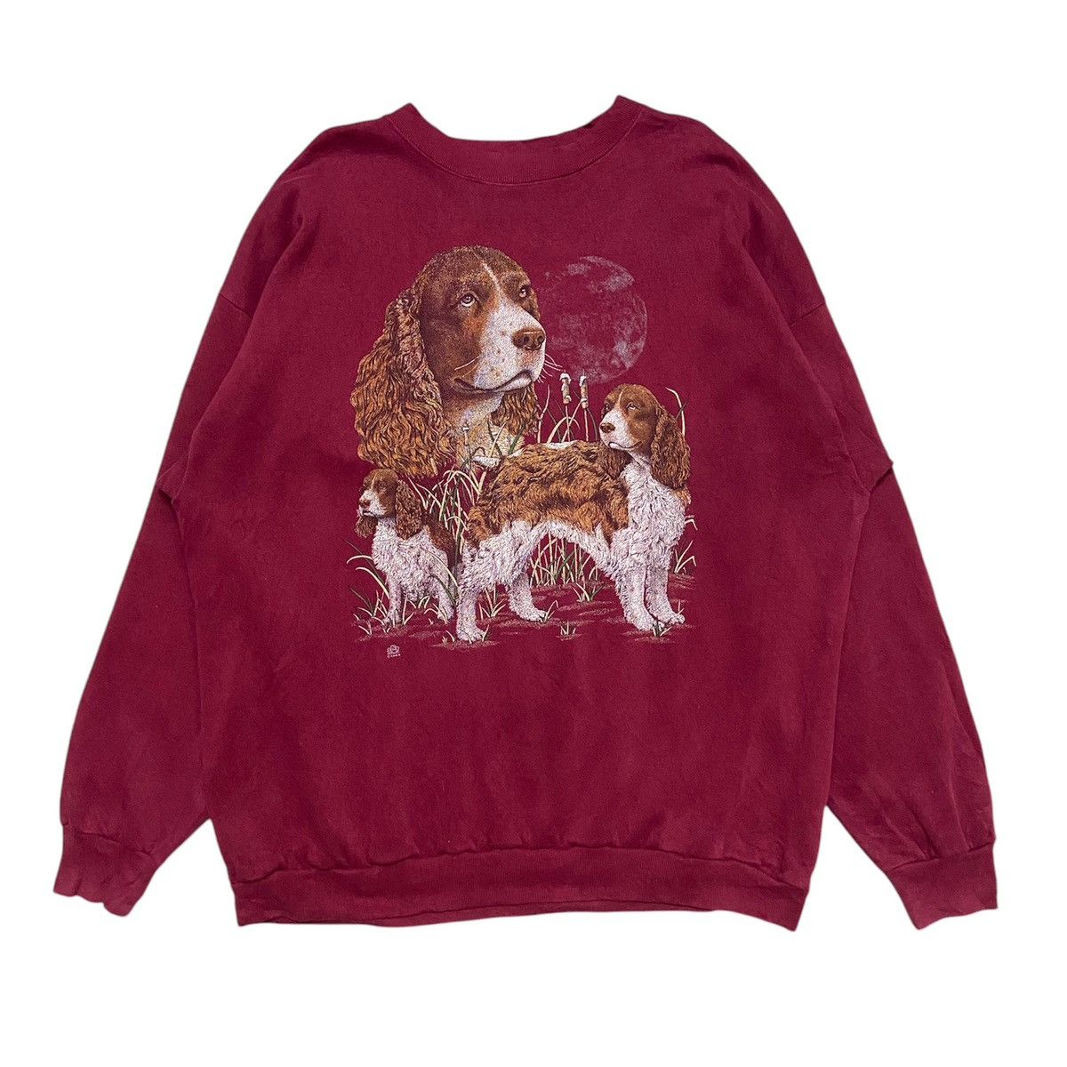 Habitat × Vintage Vintage Cotton Groove Cocker Spaniels Crewneck Sweatshirt Size US XXL / EU 58 / 5 - 1 Thumbnail