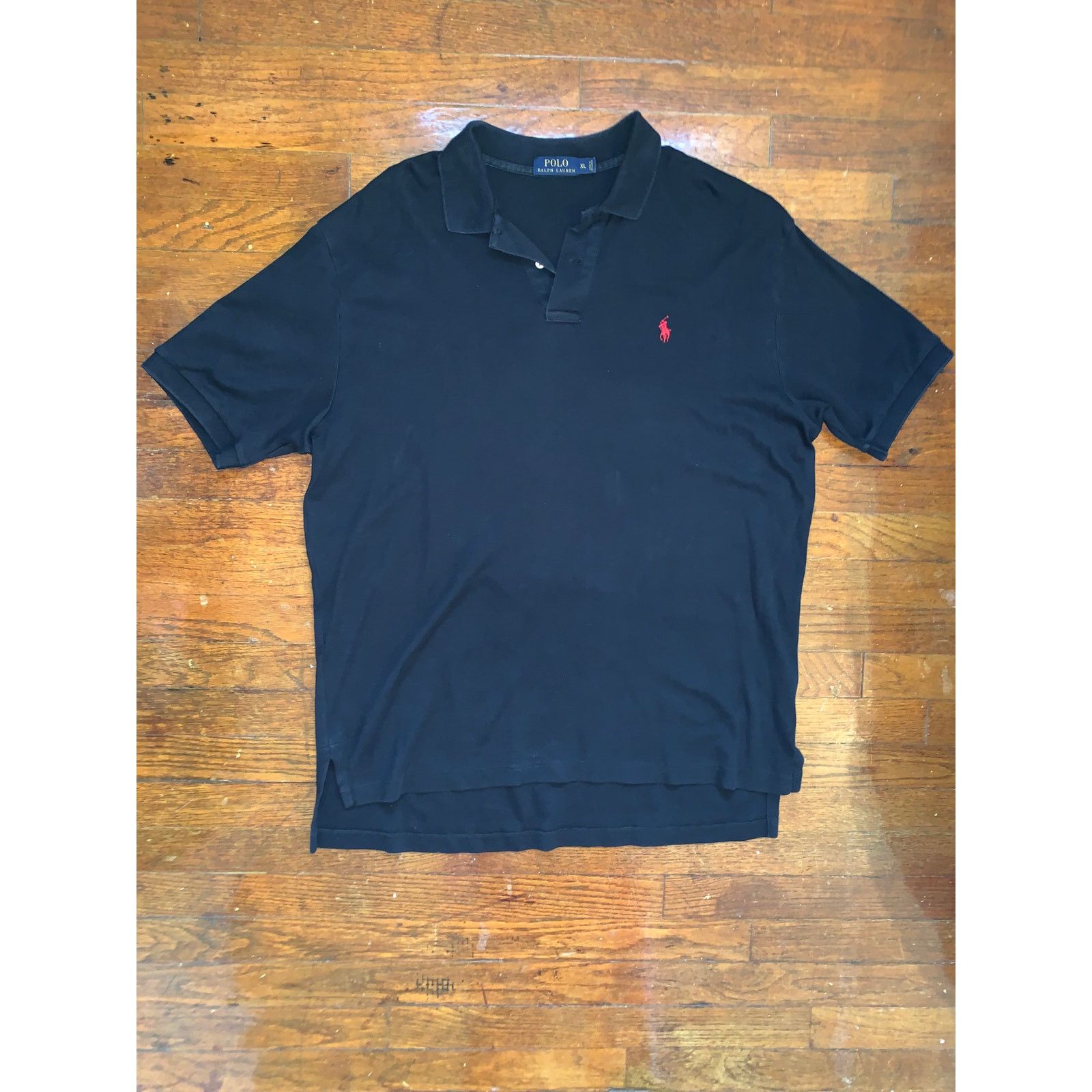 Polo Ralph Lauren Polo Ralph Lauren Polo Shirt Mens XL Black Red Horse Cotton Size US XL / EU 56 / 4 - 1 Thumbnail