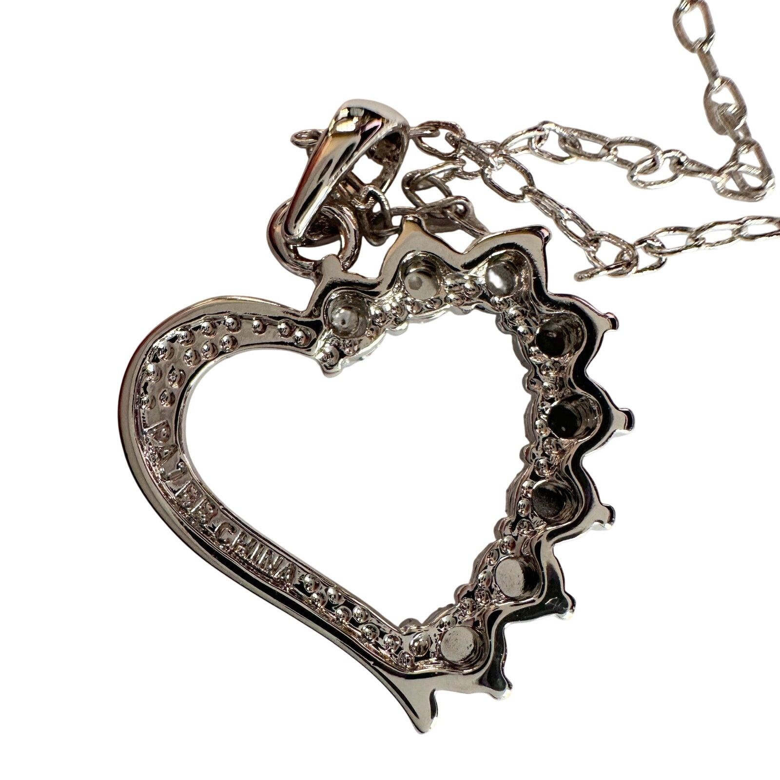 Other Beautiful Heart Necklace - Illusion Set Diamond Accent Size ONE SIZE - 4 Thumbnail