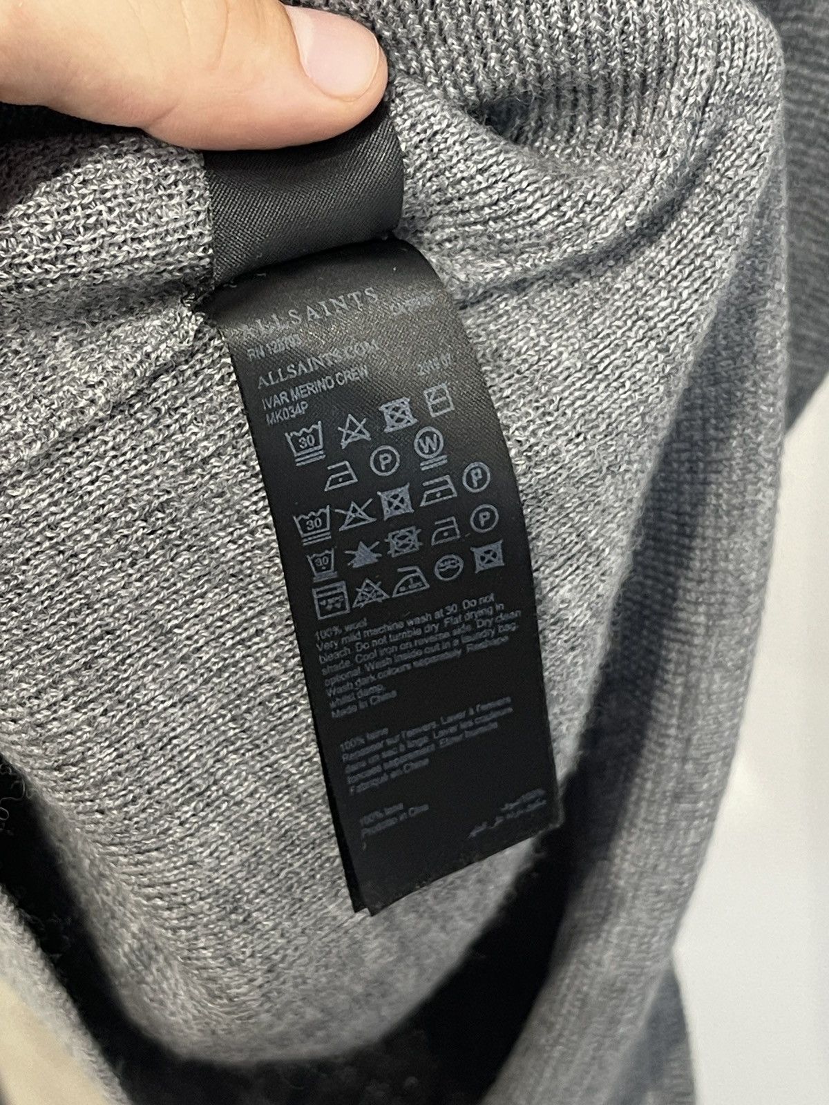 Allsaints Allsaints wool sweater grey S Size US S / EU 44-46 / 1 - 6 Thumbnail