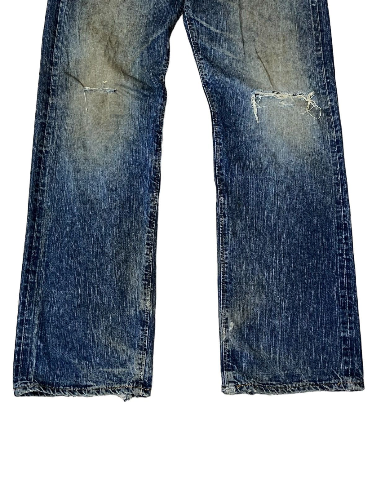 Edwin RIP🔥VINTAGE EDWIN 505-Z BUTTON FLY DISTRESSED SELVEDGE DENIM Size US 32 / EU 48 - 3 Thumbnail