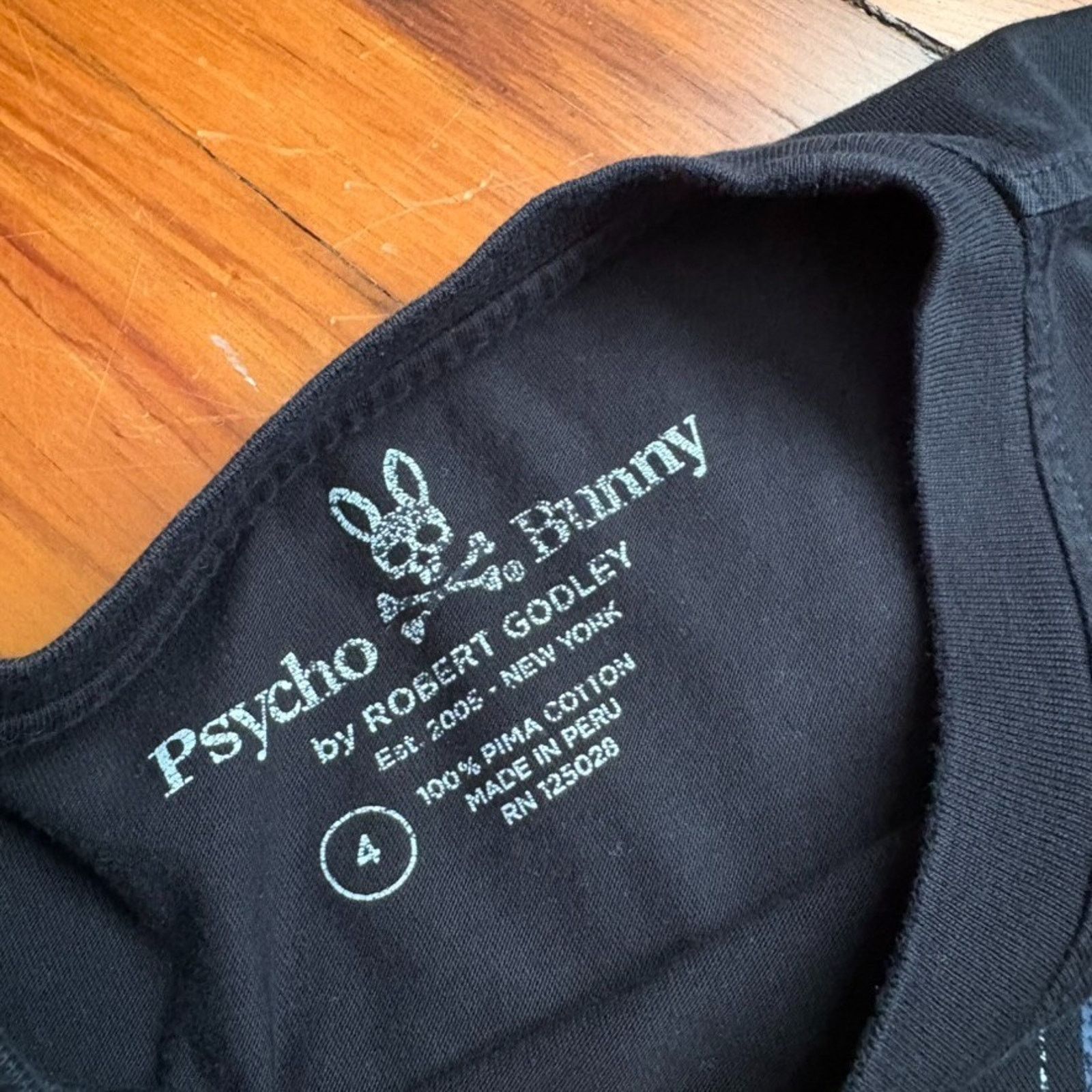 Psycho Bunny Psycho Bunny T-Shirt Men's Size 4 M Black Graphic Pima Size US M / EU 48-50 / 2 - 8 Thumbnail