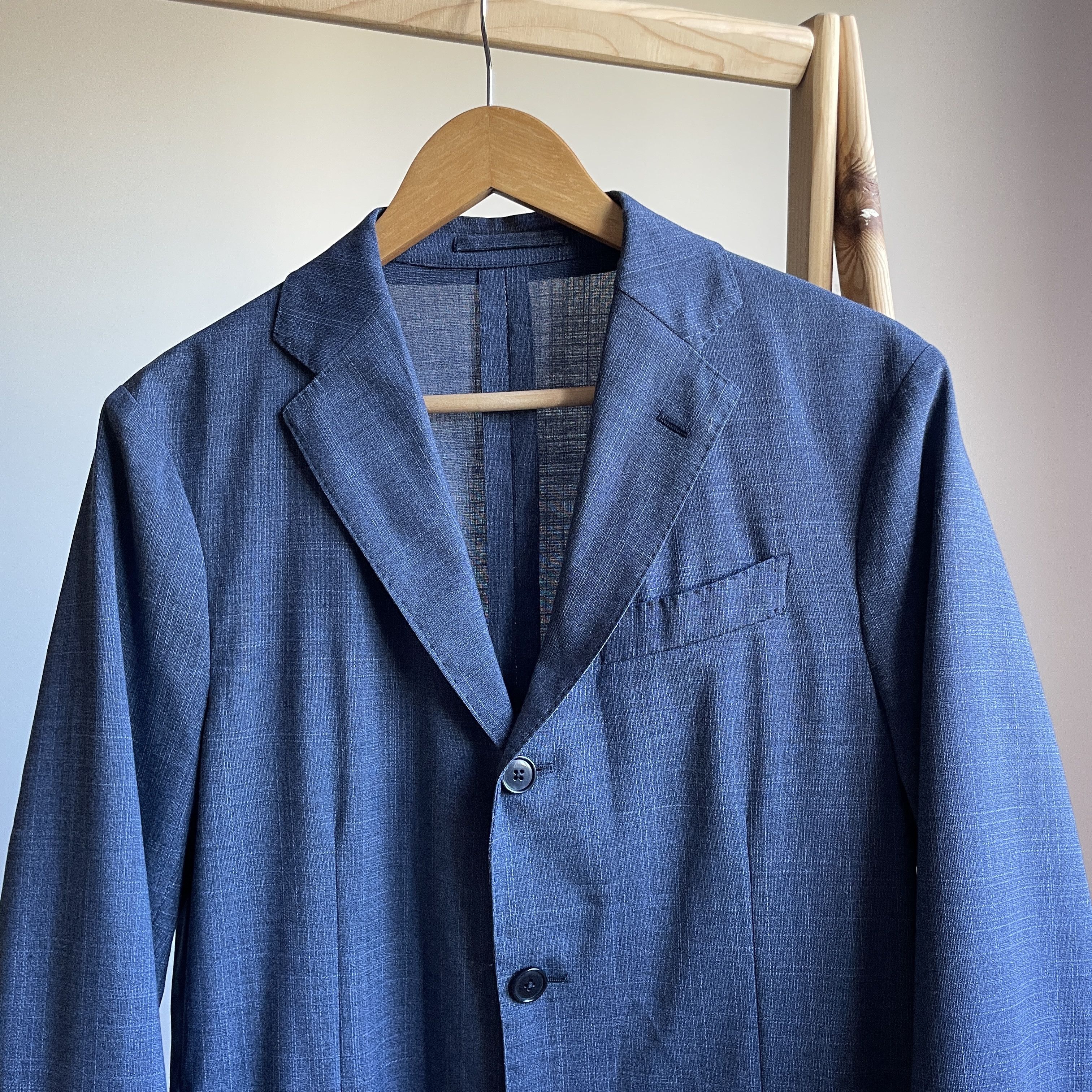 Lardini Lardini Easy Wear Check Wool Blend Unlined Blazer Size 38R - 4 Thumbnail