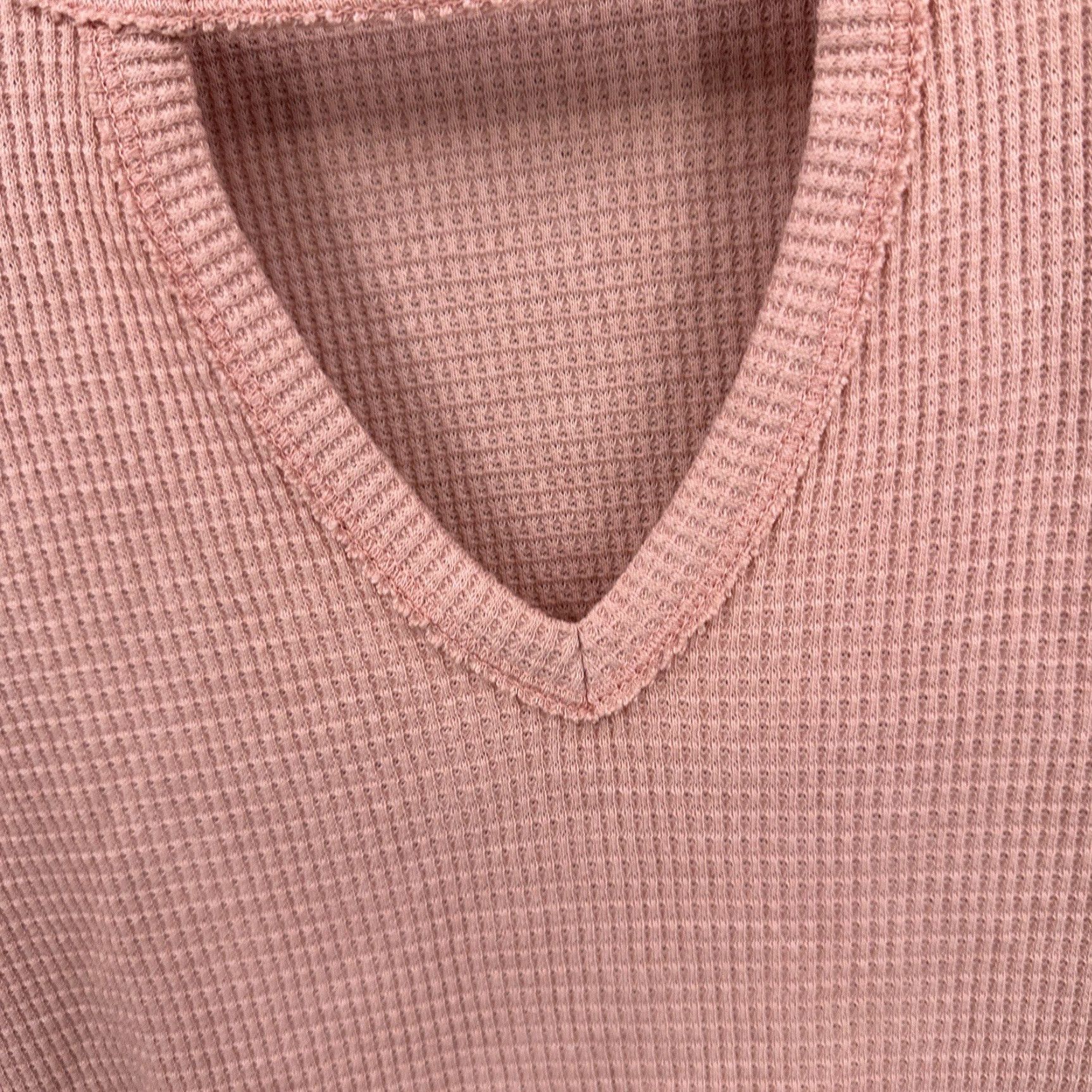 Anthropologie T.la Shirt Womens S Pink Thermal Knit Bohemian Casual Relaxed Cotton Blend Long Sleeve Vintage No Size S / US 4 / IT 40 - 6 Thumbnail