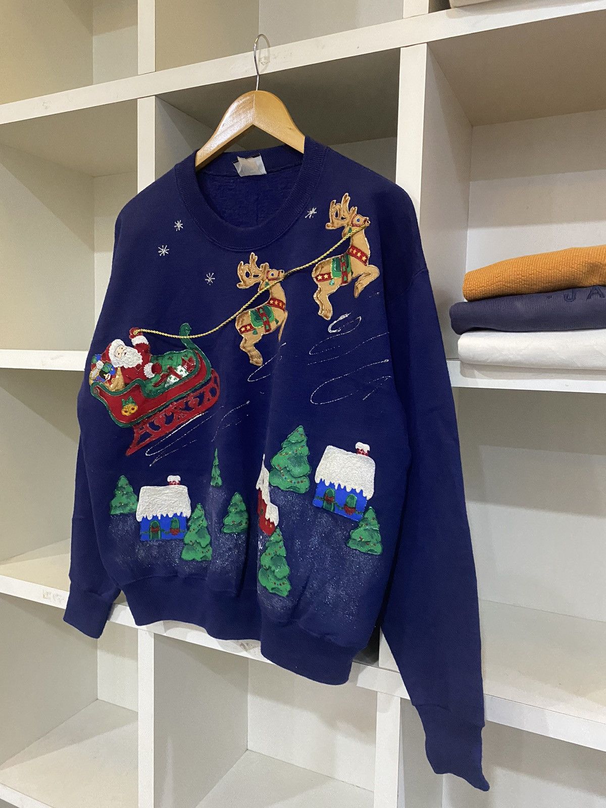 Lee × Vintage Vintage 80’s Santa Clous Sweatshirt Size US M / EU 48-50 / 2 - 3 Thumbnail