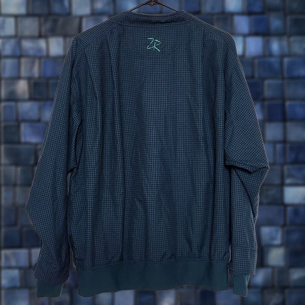Vintage Womens Zero Restriction Jacket Windbreaker Pullover Zip 1/4 Green Houndstooth M Size M / US 6-8 / IT 42-44 - 1 Thumbnail