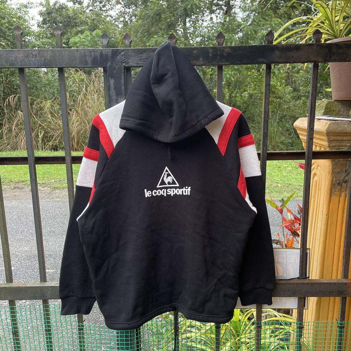 Le Coq Sportif × Vintage 🔥Vintage Le Coq Sportif Spellout Sweatshirts With Hoodie Size US M / EU 48-50 / 2 - 1 Thumbnail
