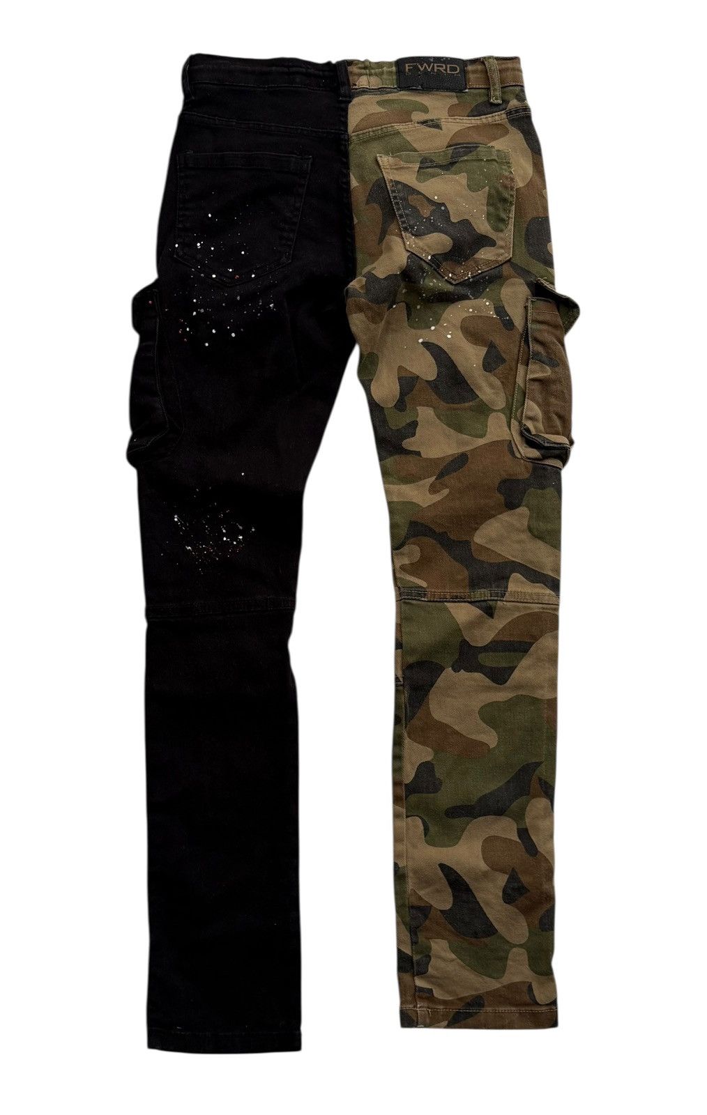 Other FRWD Denim Hybrid Distressed Paint Splash Camo Cargo Pants Size US 29 - 6 Thumbnail