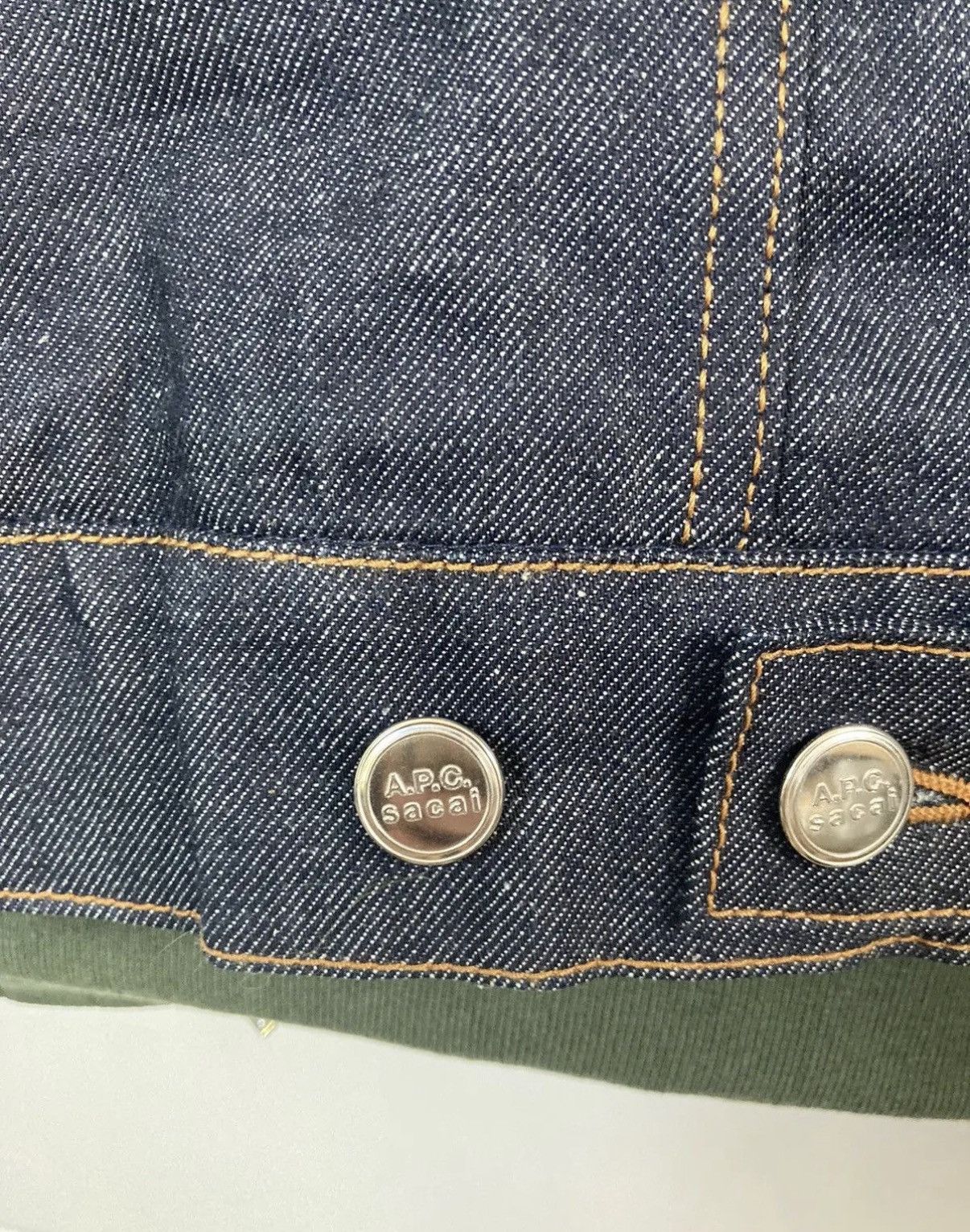 A.P.C. × Sacai APC x Sacai Eimi Denim Bomber Jacket Size US S / EU 44-46 / 1 - 7 Thumbnail